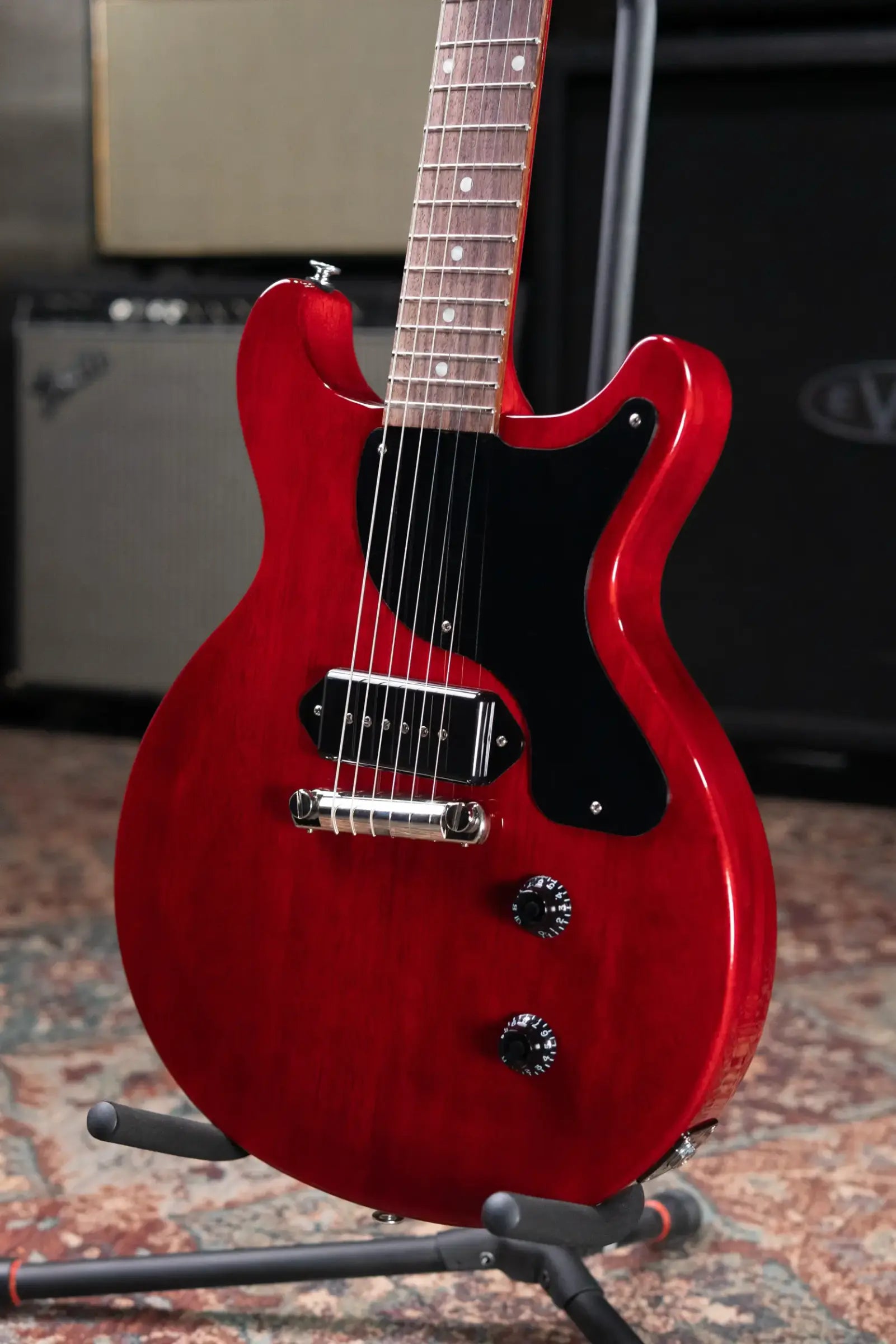 Gibson Les Paul Junior Double Cutaway - Vintage Cherry with Hardshell Case