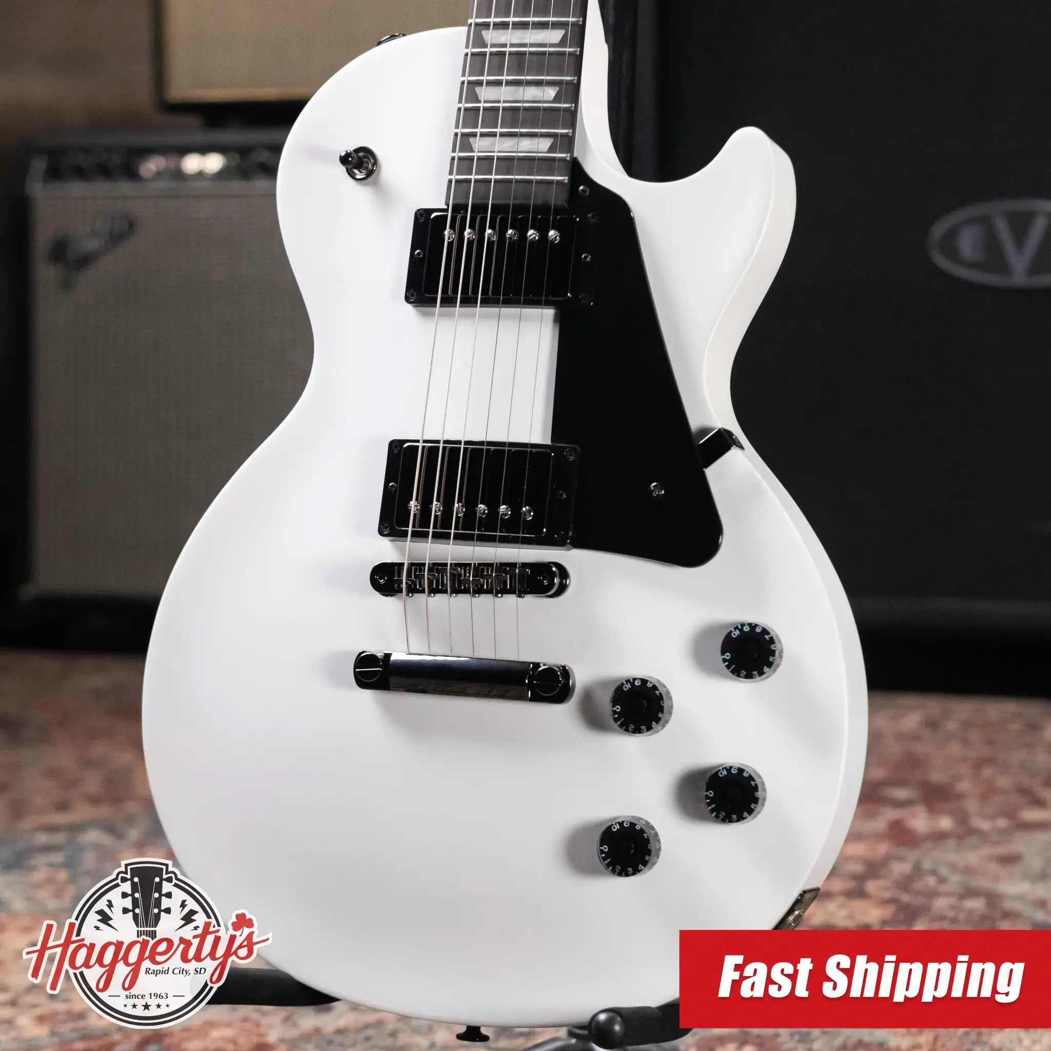 Gibson Les Paul Modern Studio Electric Guitar - Worn White with Gig Bag