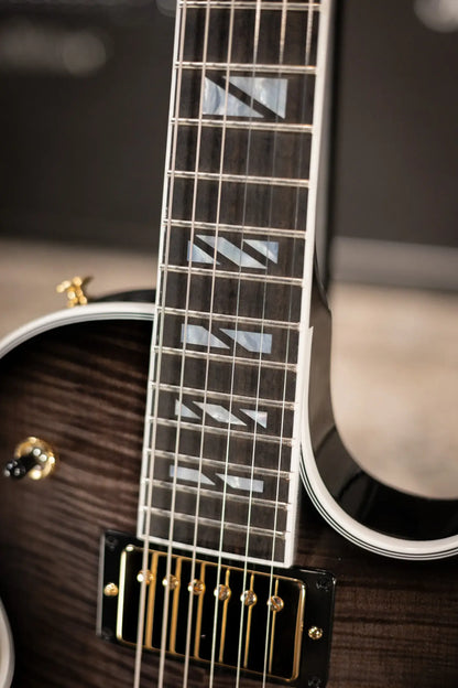 Gibson Les Paul Modern Supreme Electric Guitar - Trans Ebony Burst with Hardshell Case