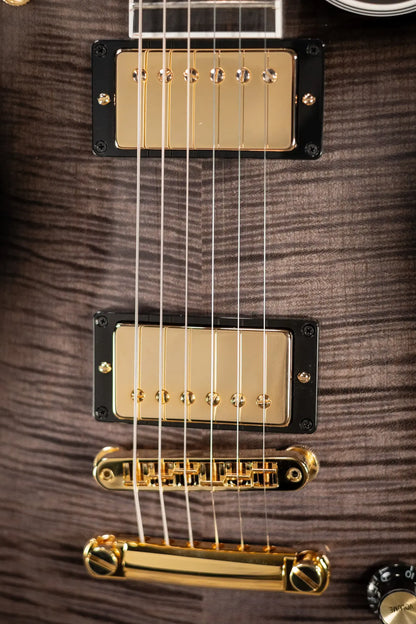 Gibson Les Paul Modern Supreme Electric Guitar - Trans Ebony Burst with Hardshell Case