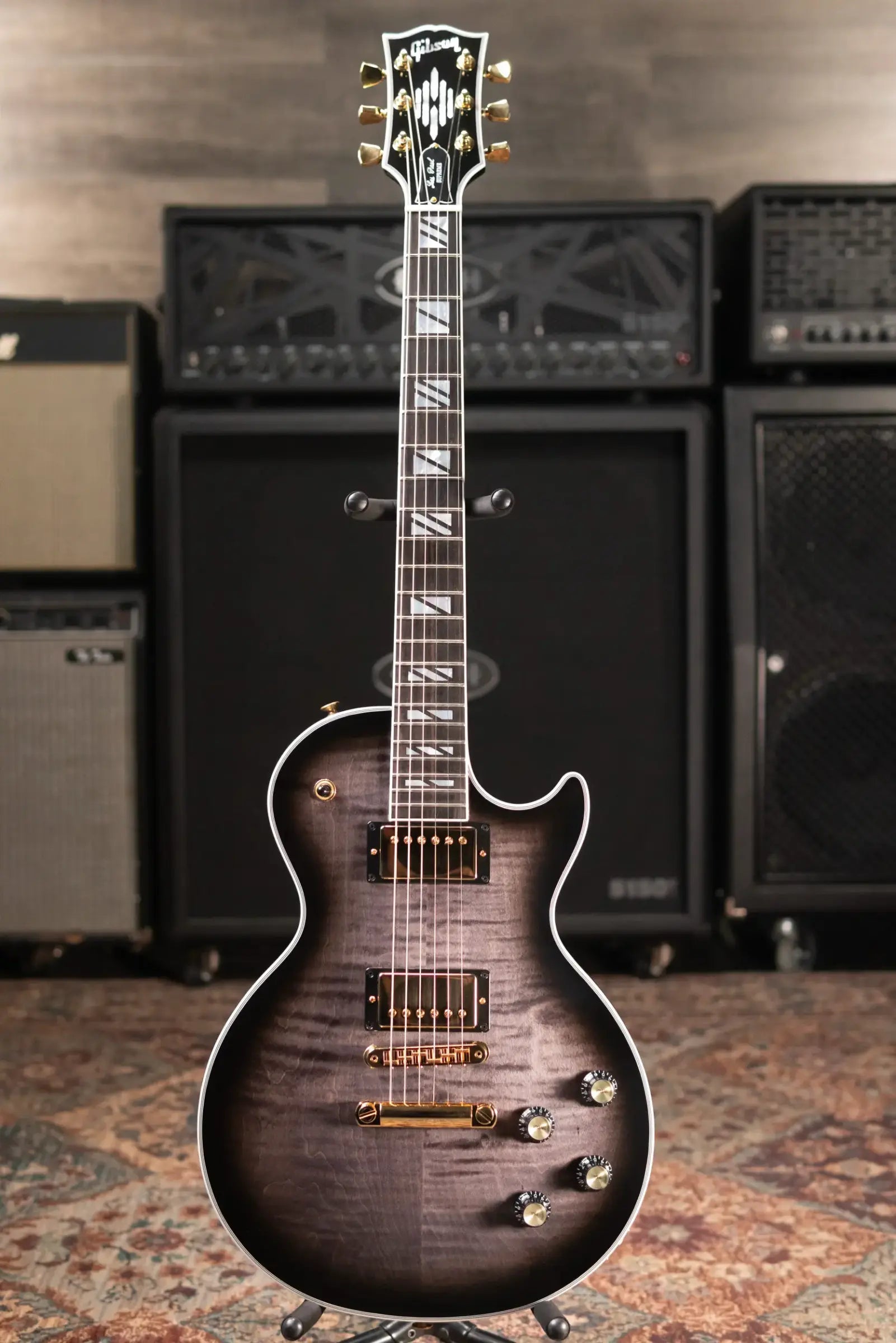 Gibson Les Paul Modern Supreme Electric Guitar - Trans Ebony with Hardshell Case