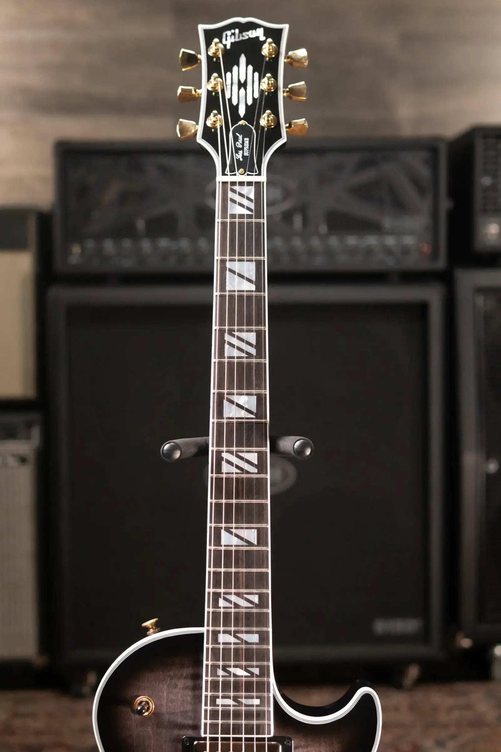 Gibson Les Paul Modern Supreme Electric Guitar - Trans Ebony with Hardshell Case