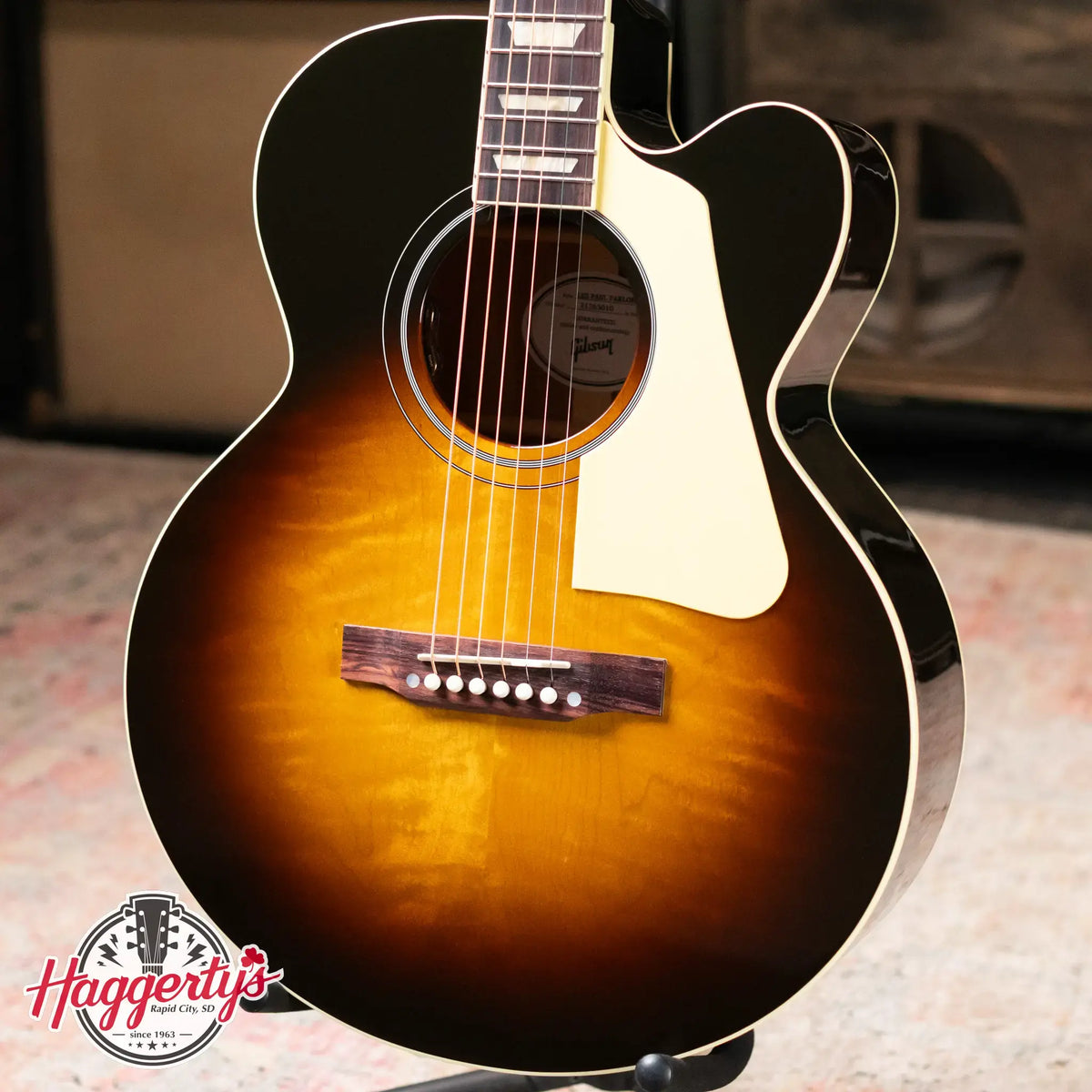 Gibson Les Paul Parlor Acoustic/Electric Guitar - Vintage Sunburst with Hardshell Case - Demo