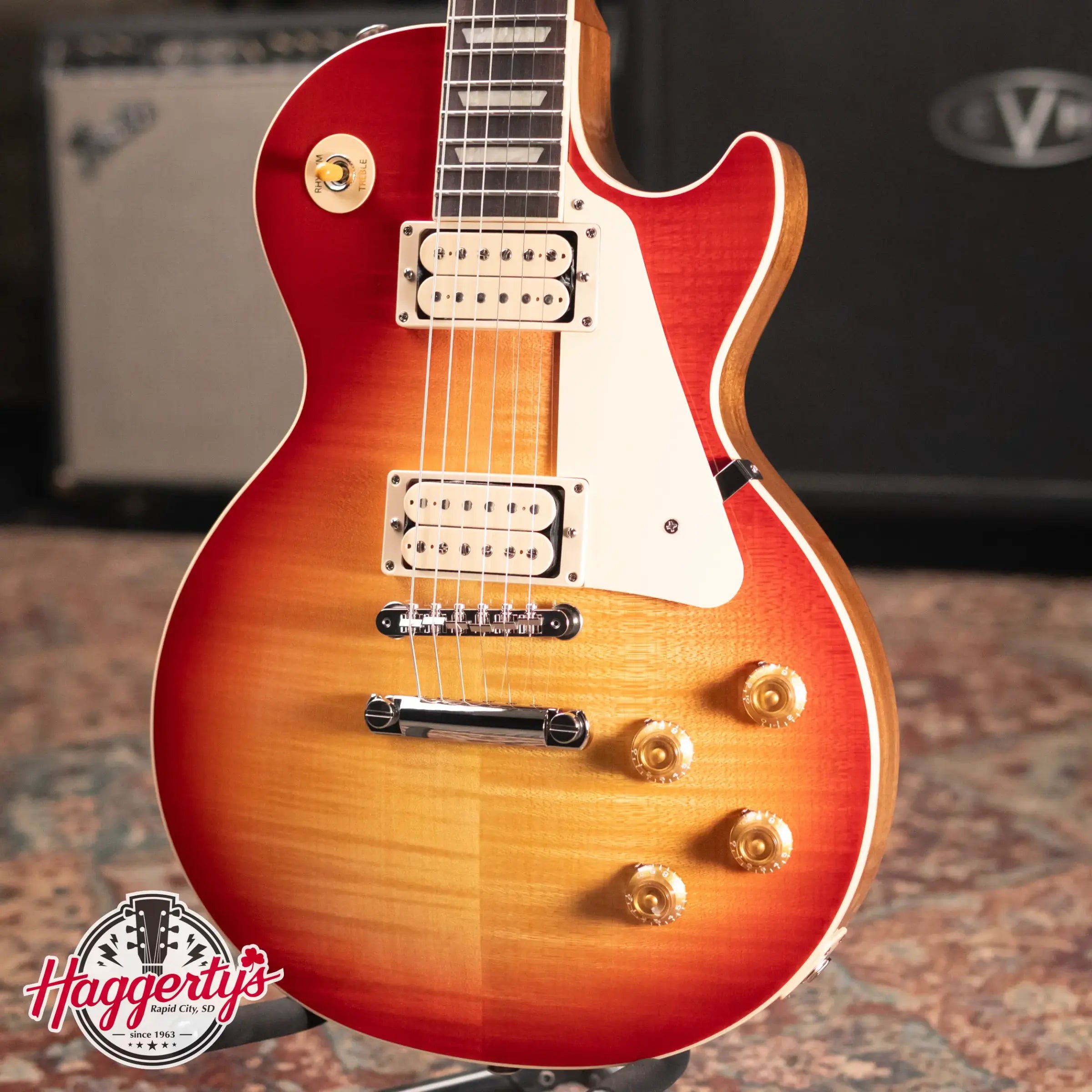 Gibson Les Paul Standard 50s Double Trouble (1 of 500) Electric Guitar - Vintage Cherry Sunburst Gloss with Hardshell Case
