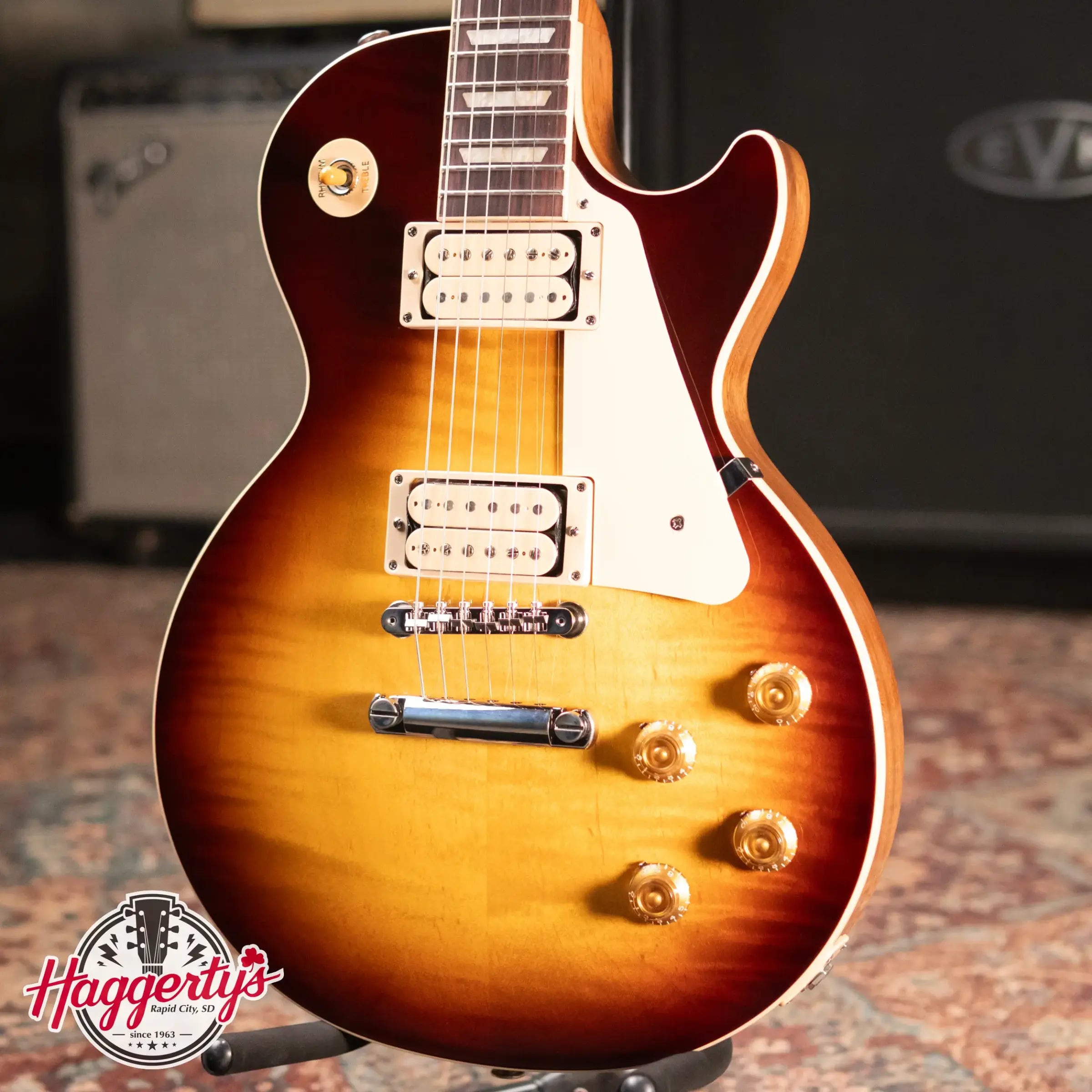 Gibson Les Paul Standard 50s Double Trouble (1 of 500) Electric Guitar - Vintage Tobacco Burst with Hardshell Case