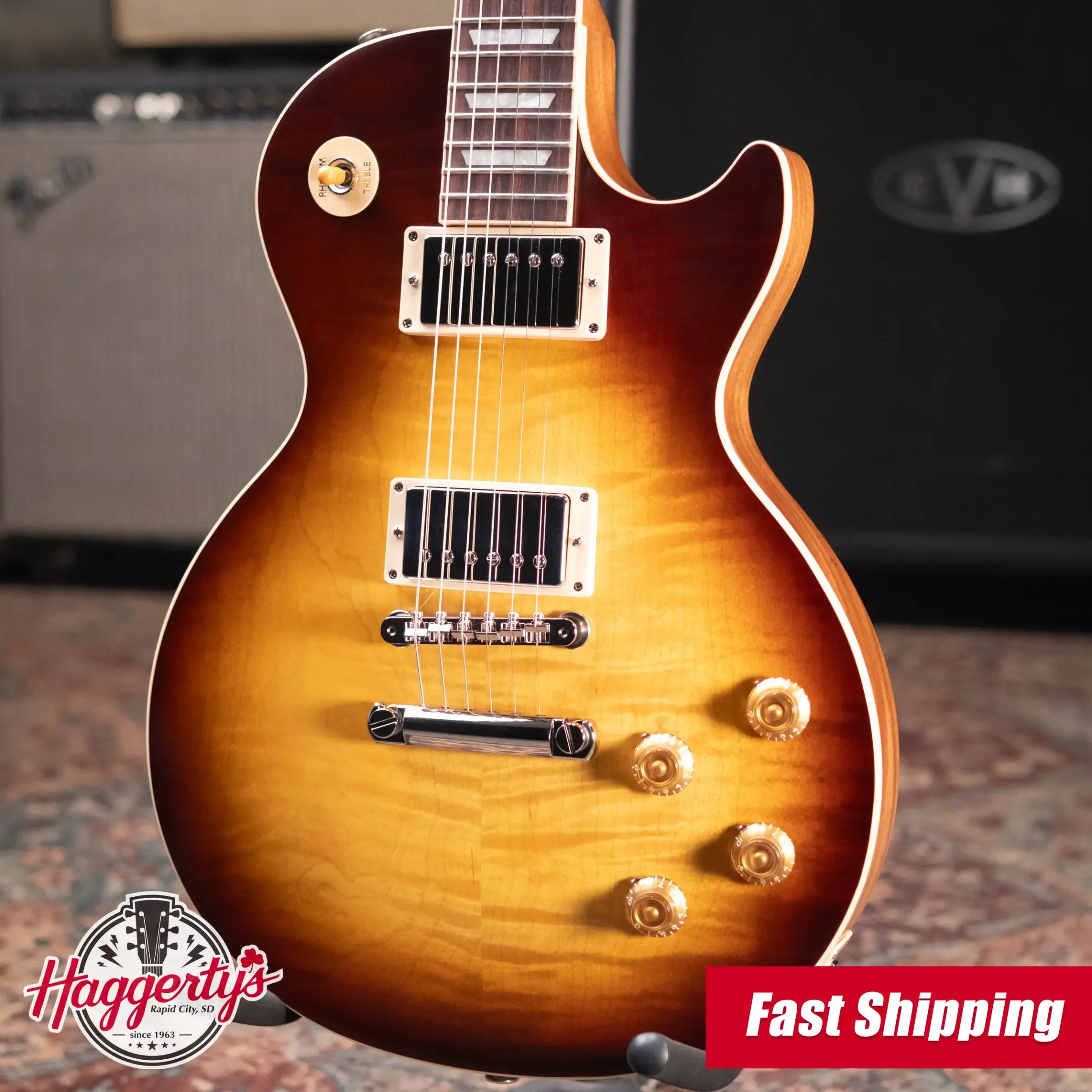 Gibson Les Paul Standard '50s Faded Electric Guitar - Vintage Tobacco Burst with Hardshell Case