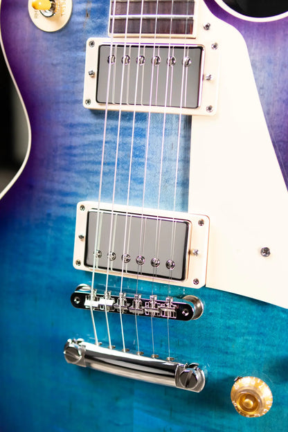 Gibson Les Paul Standard 50s Figured Top Electric Guitar - Blueberry Burst with Hardshell Case