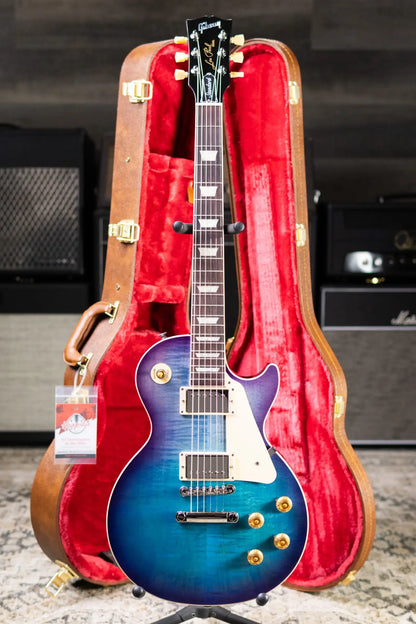 Gibson Les Paul Standard 50s Figured Top Electric Guitar - Blueberry Burst with Hardshell Case