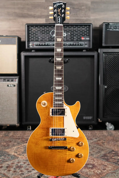 Gibson Les Paul Standard 50s Figured Top Electric Guitar - Honey Amber with Hardshell Case
