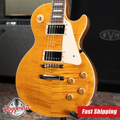 Gibson Les Paul Standard 50s Figured Top Electric Guitar - Honey Amber with Hardshell Case