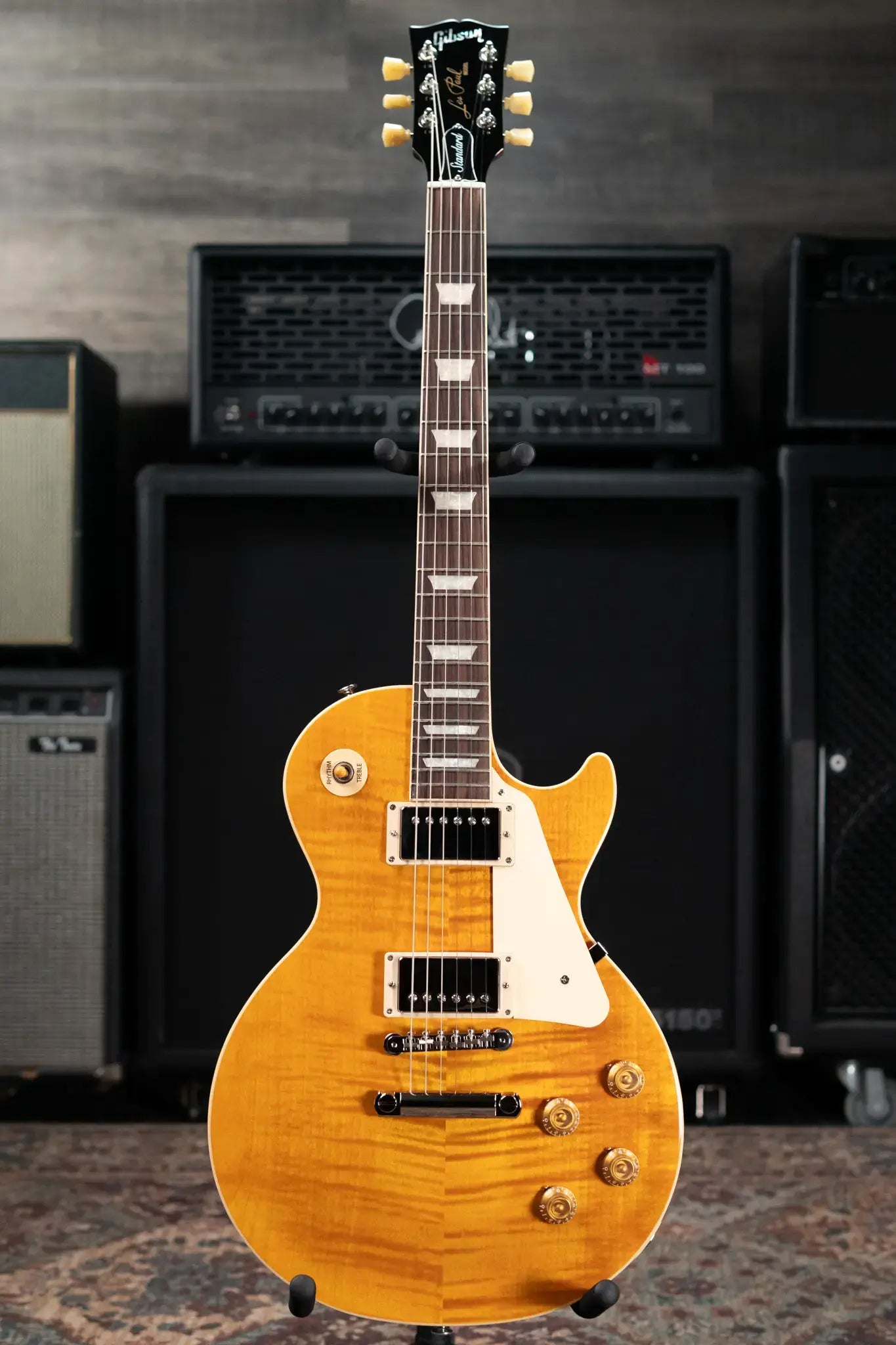 Gibson Les Paul Standard 50s Figured Top Electric Guitar - Honey Amber with Hardshell Case