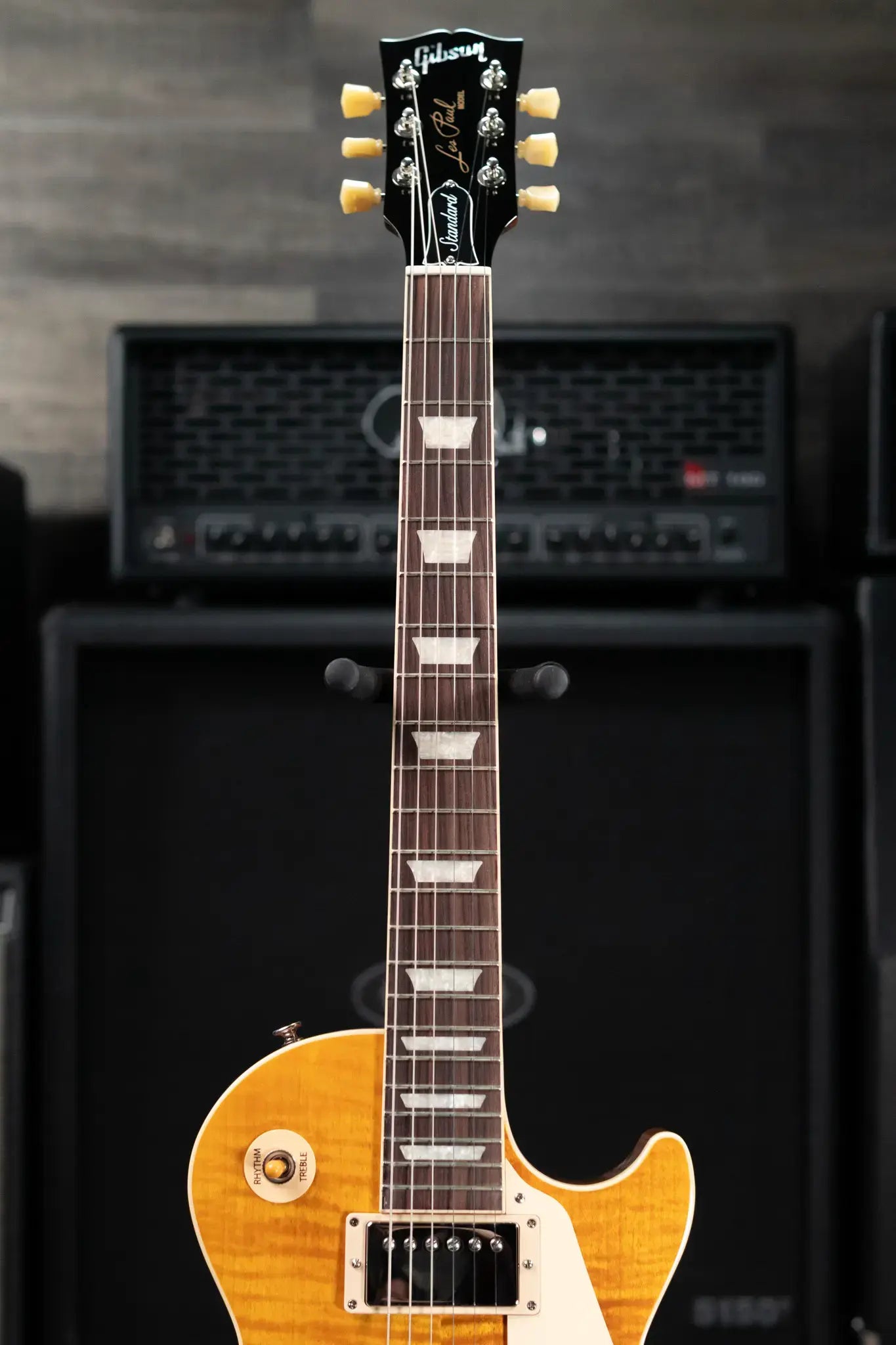 Gibson Les Paul Standard 50s Figured Top Electric Guitar - Honey Amber with Hardshell Case