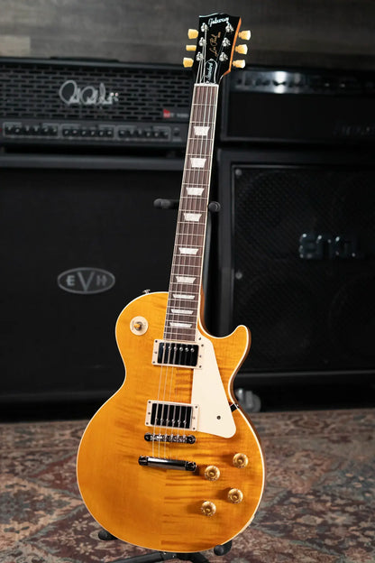 Gibson Les Paul Standard 50s Figured Top Electric Guitar - Honey Amber with Hardshell Case