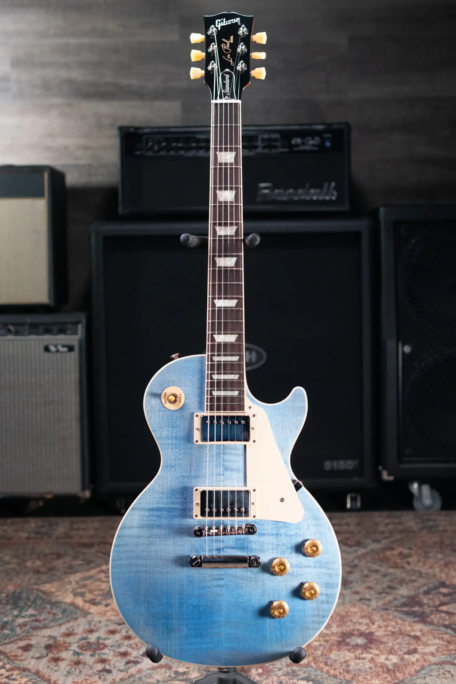 Gibson Les Paul Standard '50s Figured Top Electric Guitar - Ocean Blue with Hardshell Case