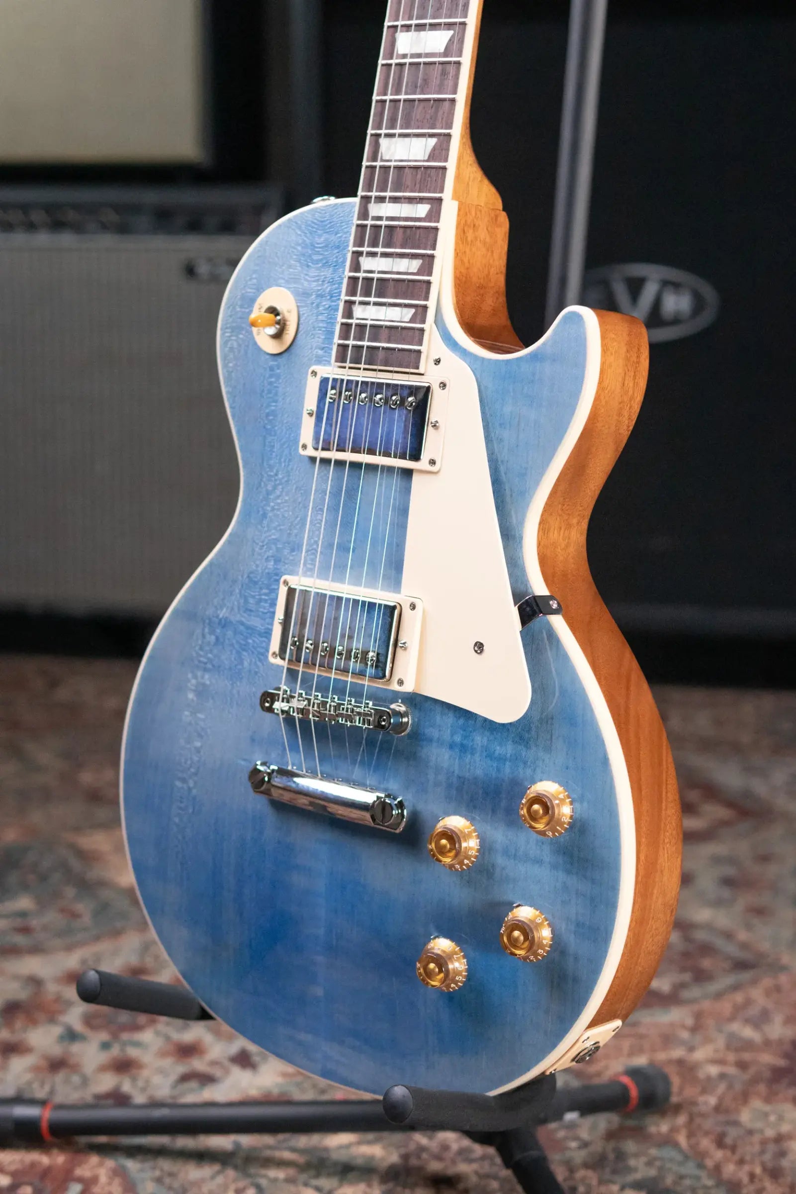 Gibson Les Paul Standard '50s Figured Top Electric Guitar - Ocean Blue with Hardshell Case