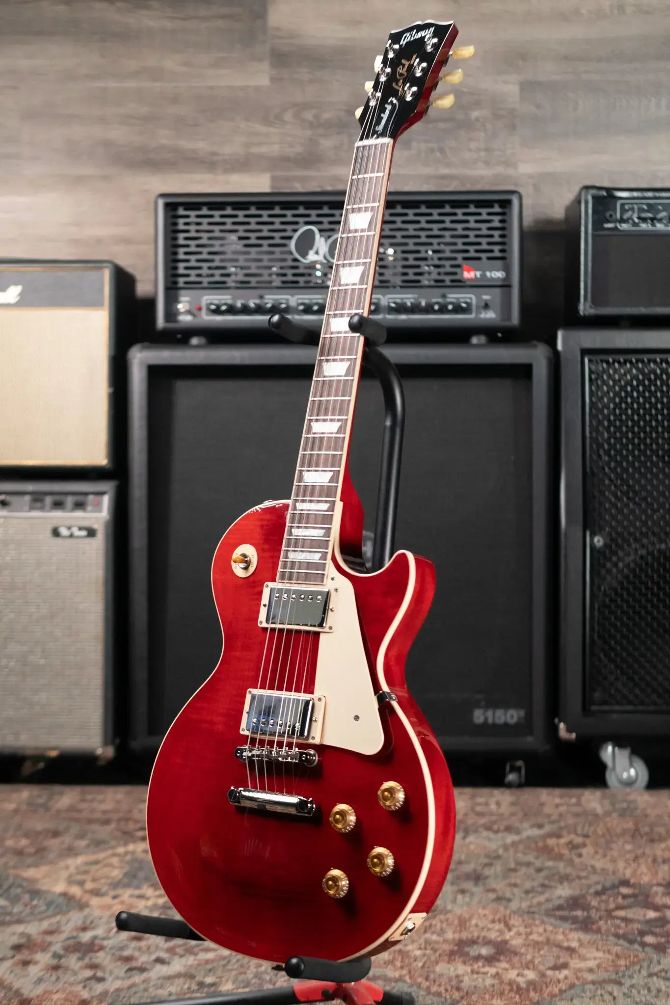 Gibson Les Paul Standard 50s Figured Top Electric Guitar - Sixties Cherry with Hardshell Case