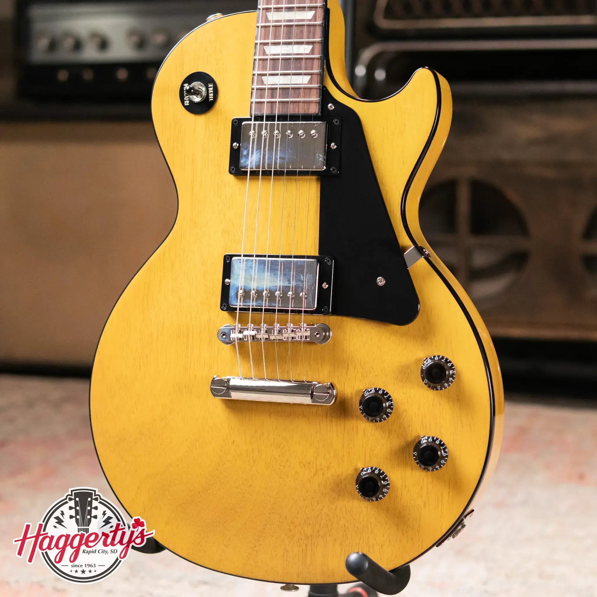 Gibson Les Paul Standard 50s Mahogany Top - TV Yellow with Hardshell Case