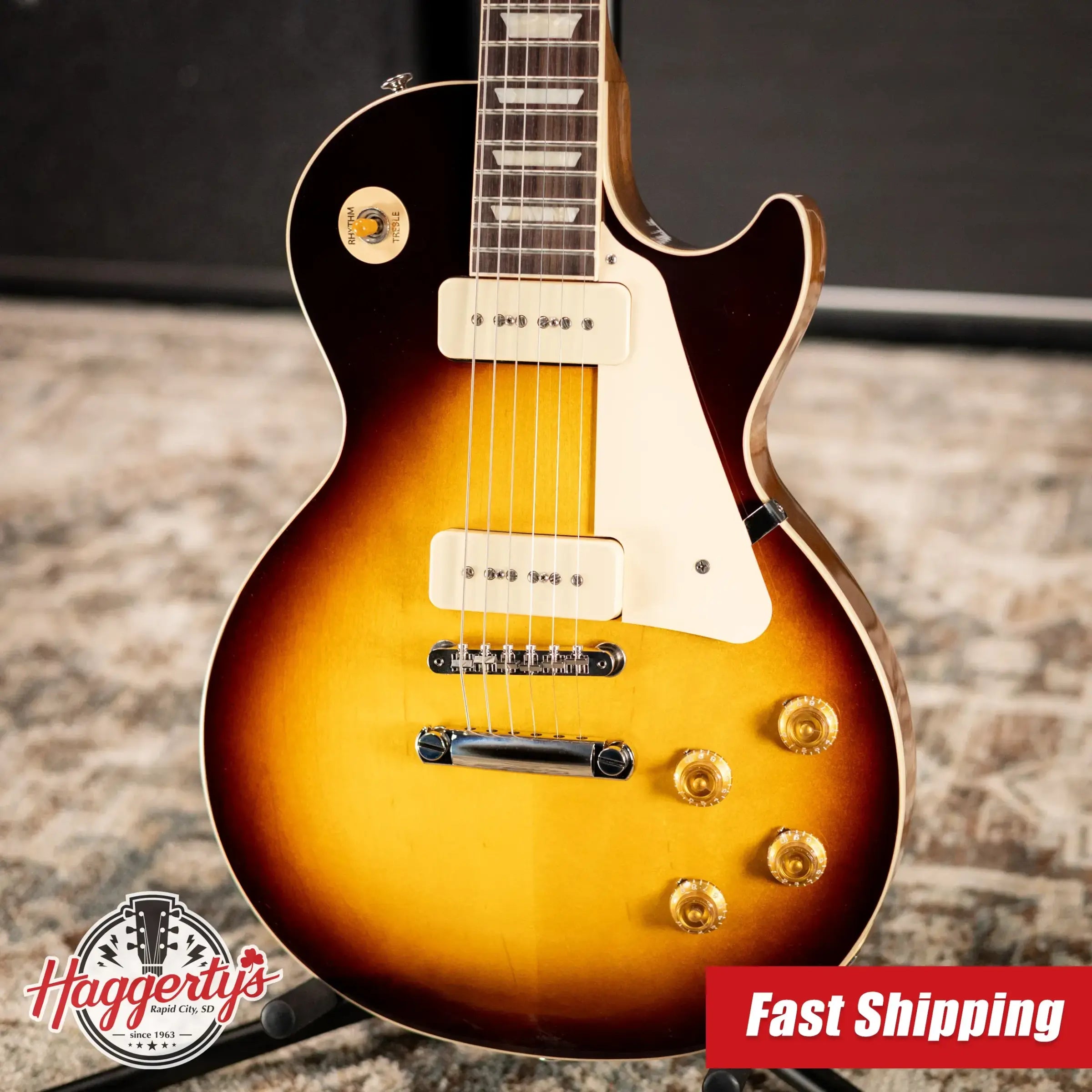 Gibson Les Paul Standard '50s P-90 Electric Guitar - Tobacco Burst with Hardshell Case