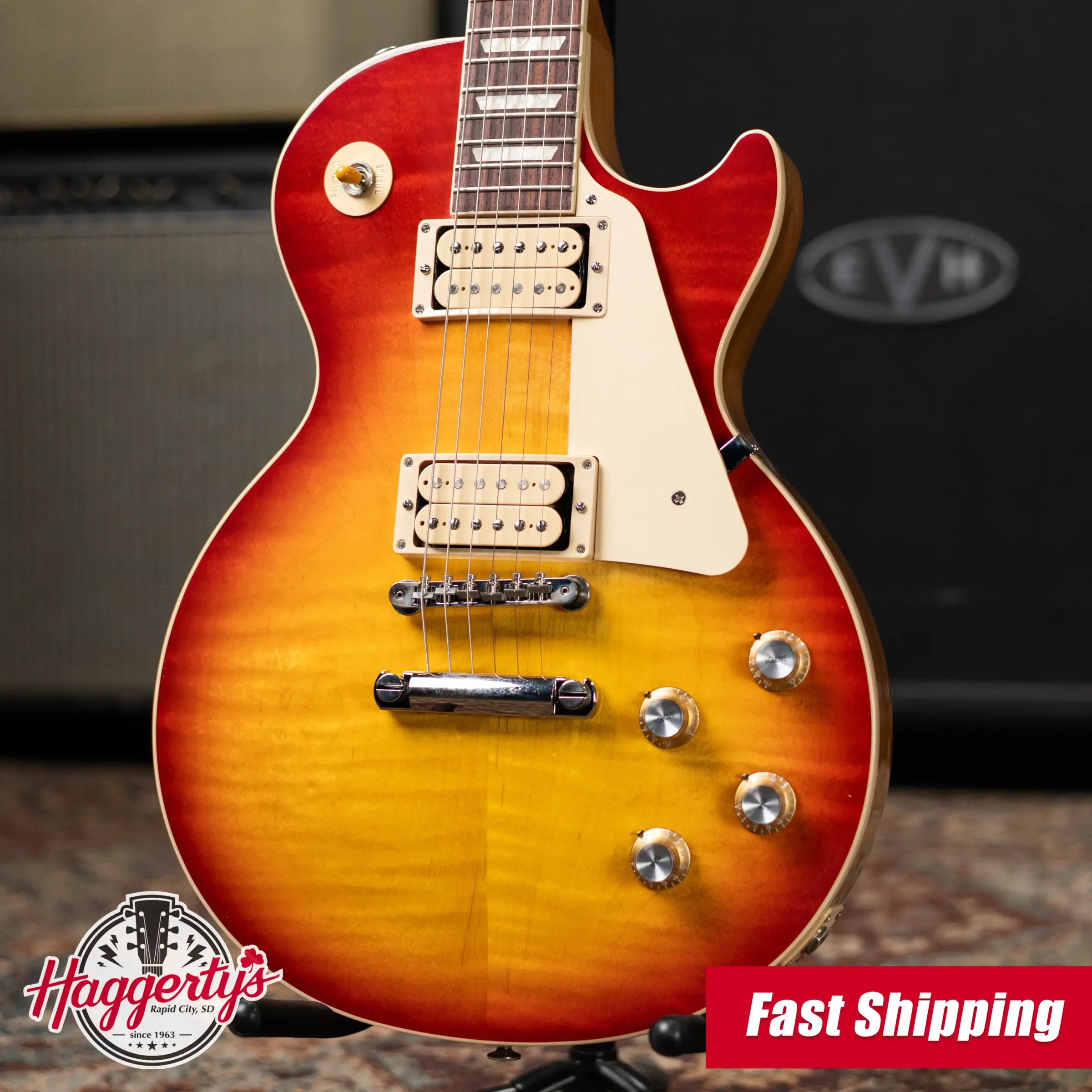 Gibson Les Paul Standard 60s Double Trouble (1 of 500) Electric Guitar - Vintage Cherry Sunburst Gloss with Hardshell Case