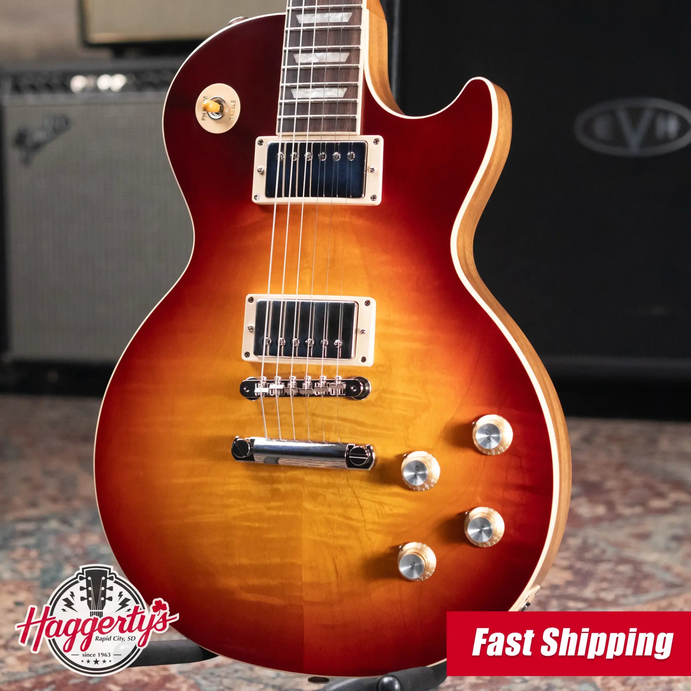 Gibson Les Paul Standard 60s Faded Electric Guitar - Vintage Bourbon Burst with Hardshell Case