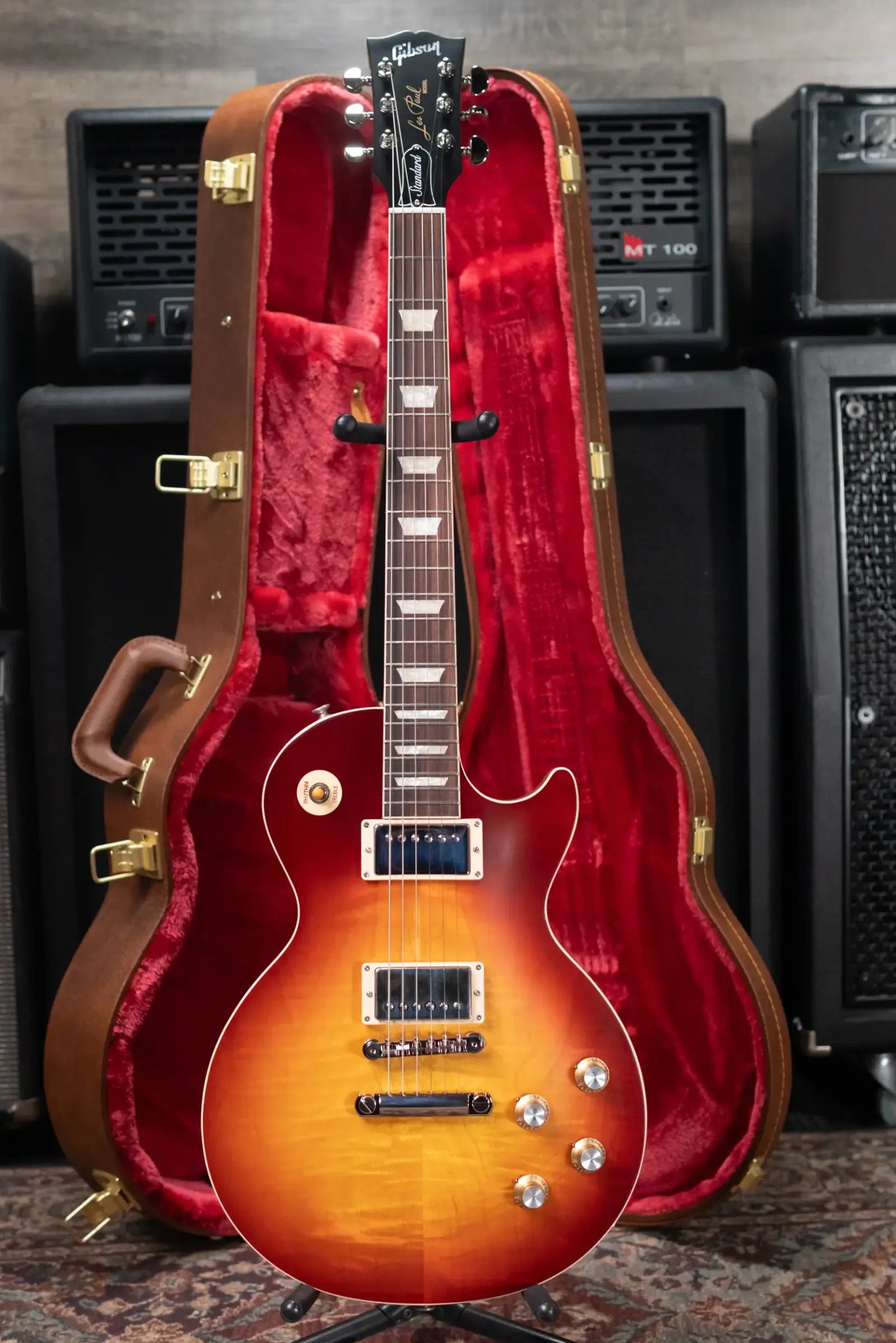 Gibson Les Paul Standard 60s Faded Electric Guitar - Vintage Bourbon Burst with Hardshell Case