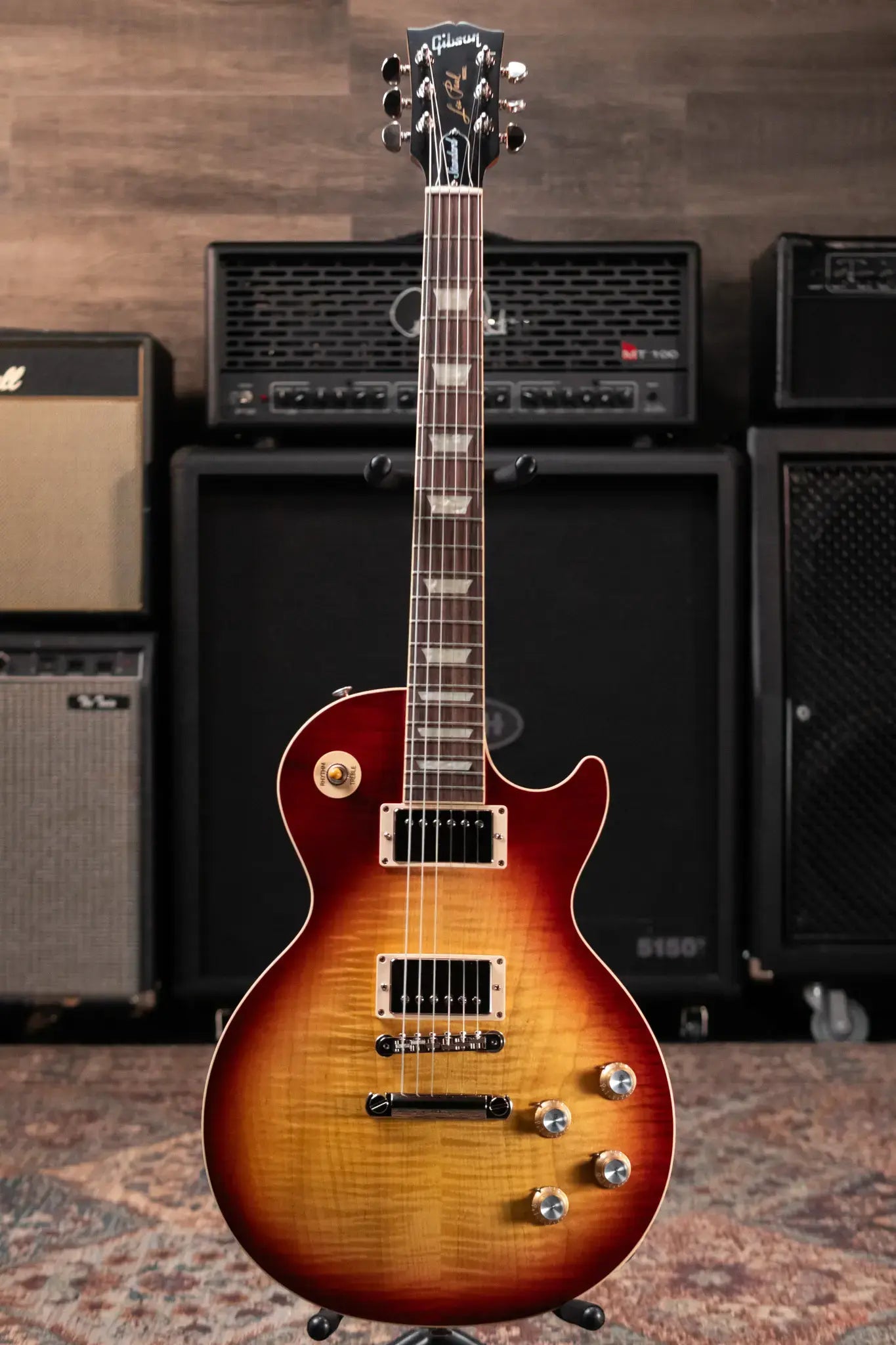 Gibson Les Paul Standard 60s Faded Electric Guitar - Vintage Bourbon Sunburst with Hardshell Case - Used