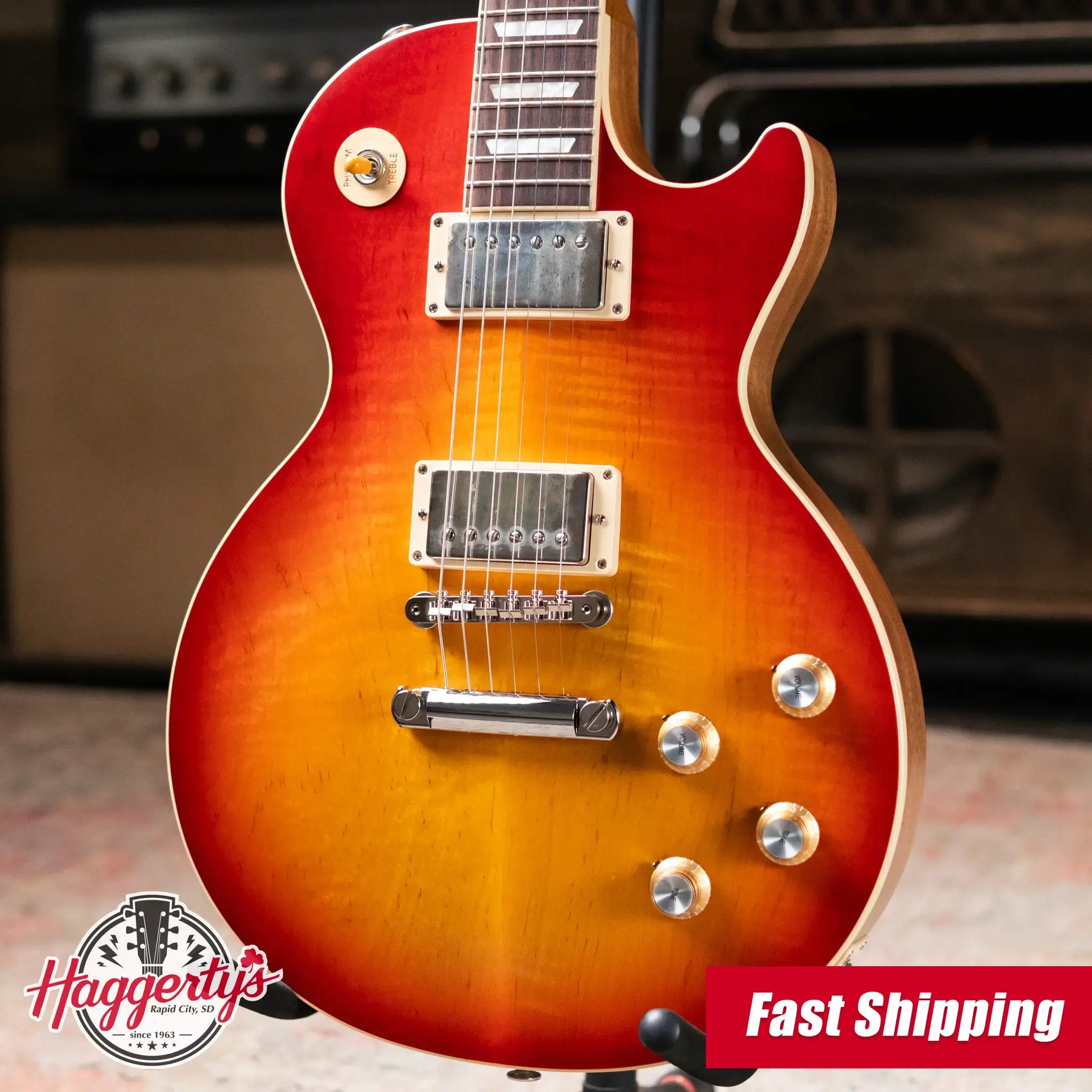 Gibson Les Paul Standard 60s Faded Electric Guitar - Vintage Cherry Sunburst with Hardshell Case