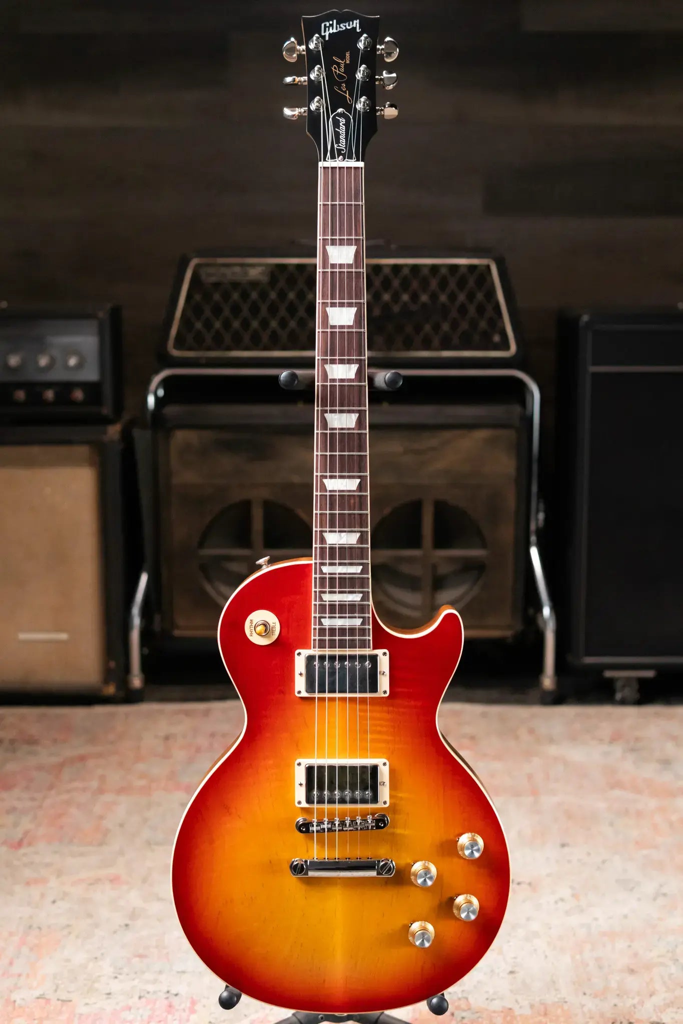 Gibson Les Paul Standard 60s Faded Electric Guitar - Vintage Cherry Sunburst with Hardshell Case