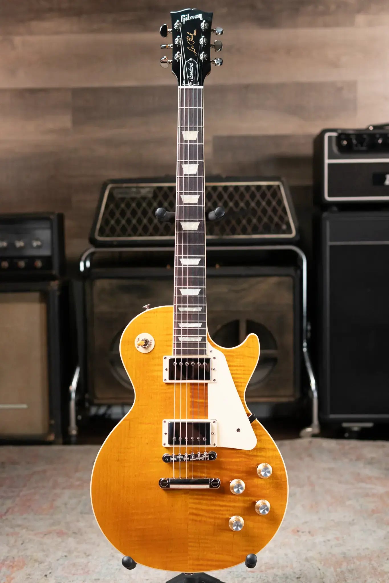 Gibson Les Paul Standard '60s Figured Top Electric Guitar - Honey Amber with Hardshell Case