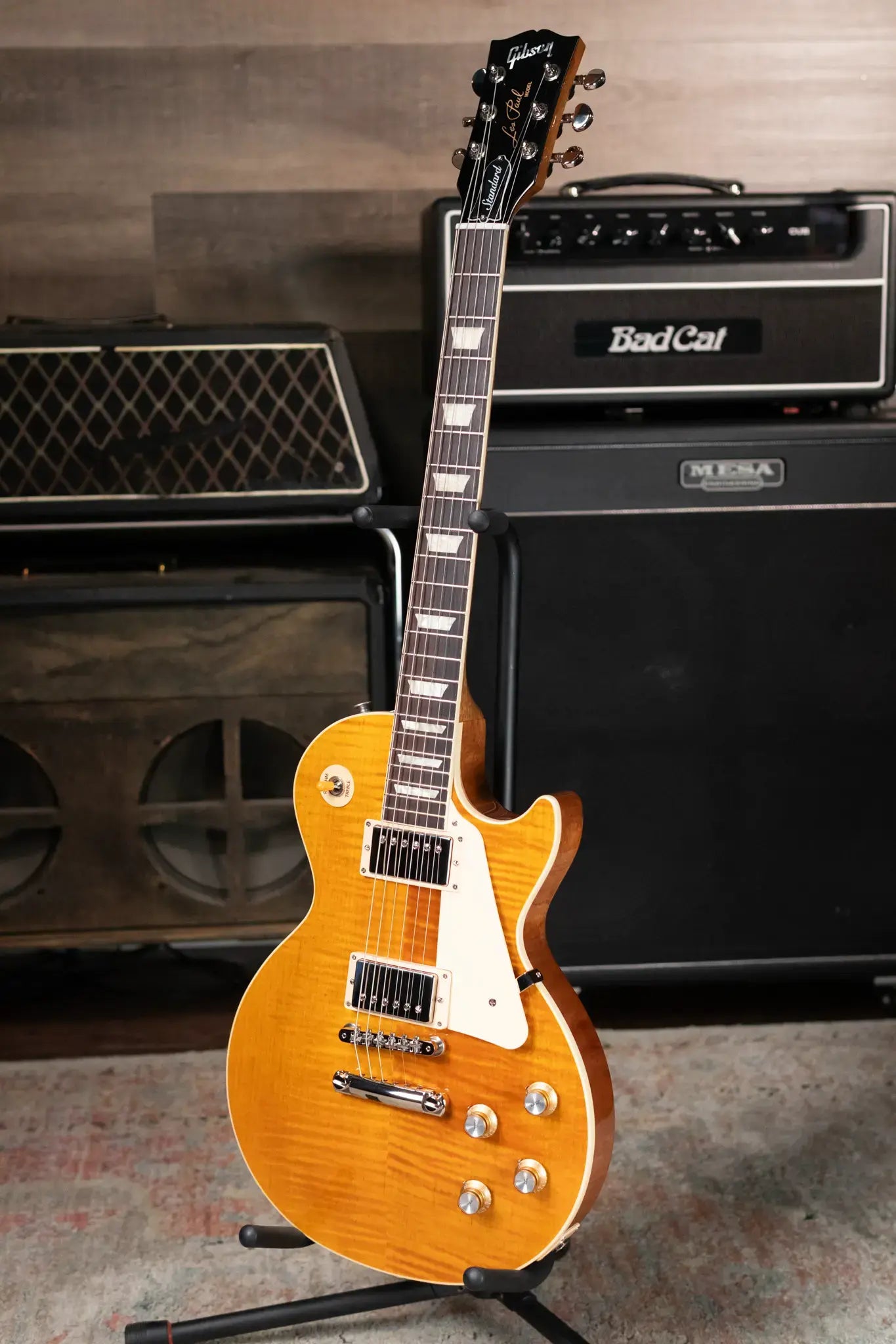 Gibson Les Paul Standard '60s Figured Top Electric Guitar - Honey Amber with Hardshell Case