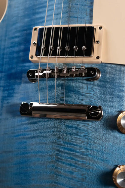 Gibson Les Paul Standard 60s Figured Top Electric Guitar - Ocean Blue with Hardshell Case