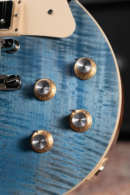 Gibson Les Paul Standard 60s Figured Top Electric Guitar - Ocean Blue with Hardshell Case
