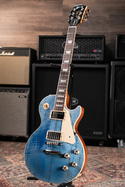 Gibson Les Paul Standard 60s Figured Top Electric Guitar - Ocean Blue with Hardshell Case