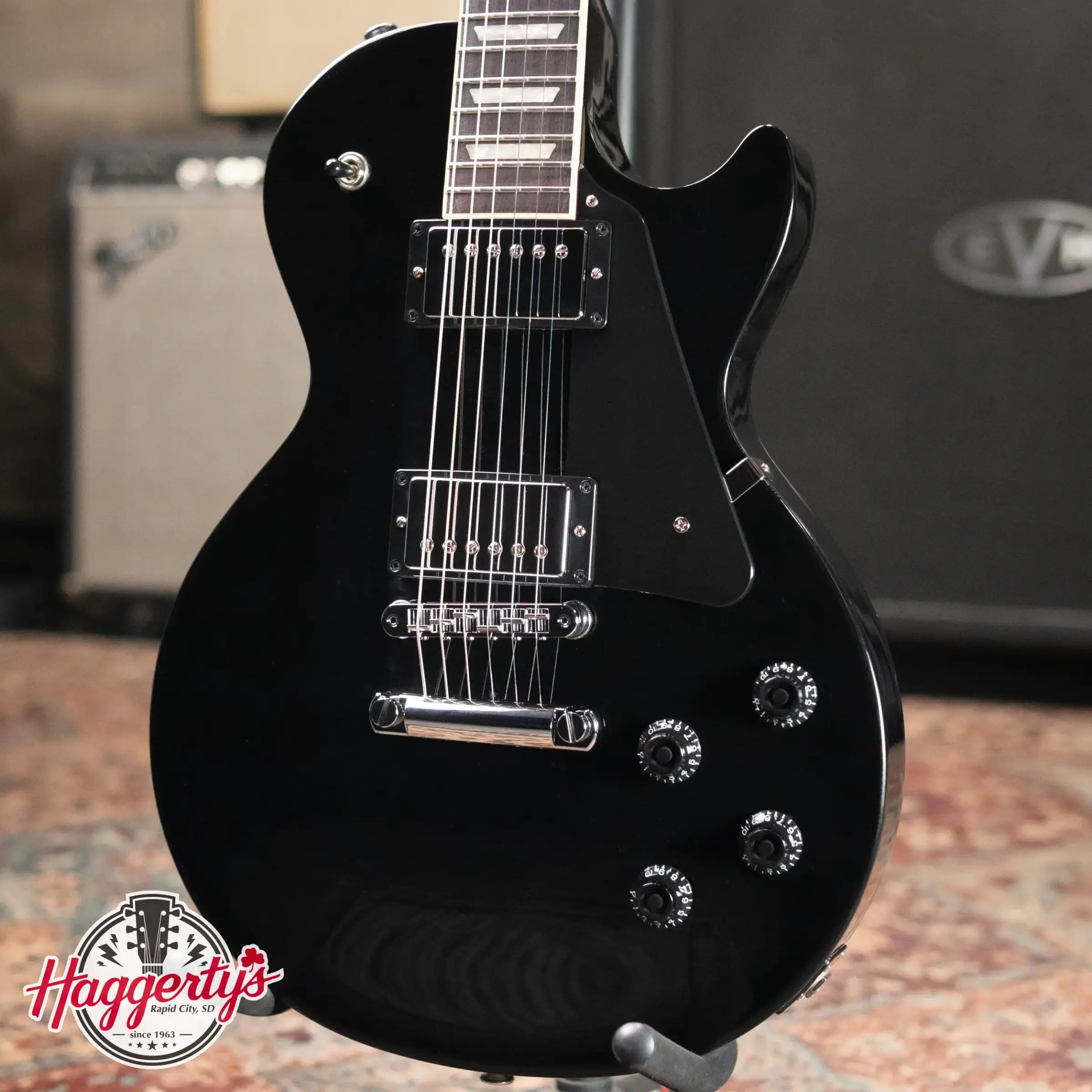 Gibson Les Paul Studio Electric Guitar - Ebony with Gig Bag