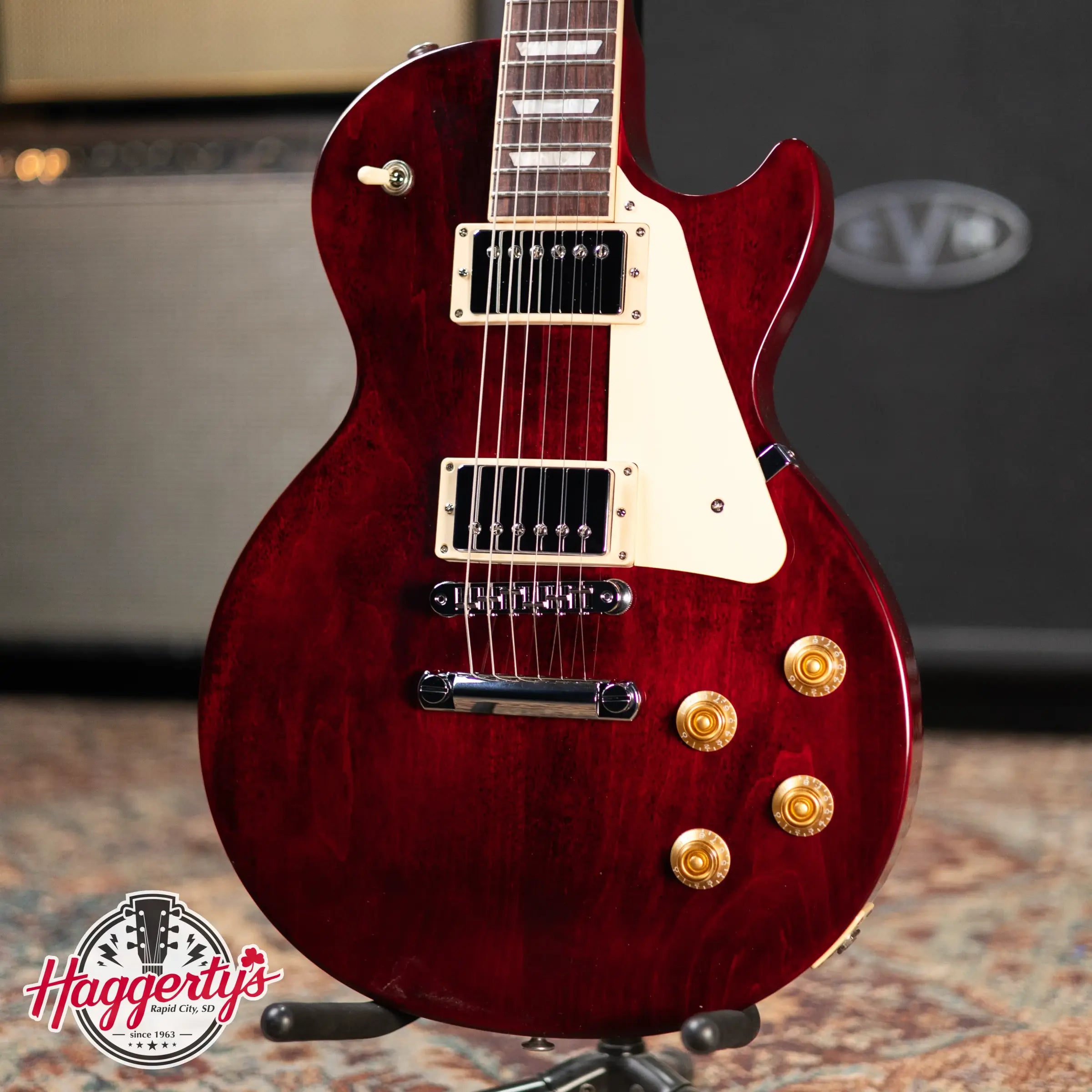 Gibson Les Paul Studio Electric Guitar - Wine Red with Gig Bag