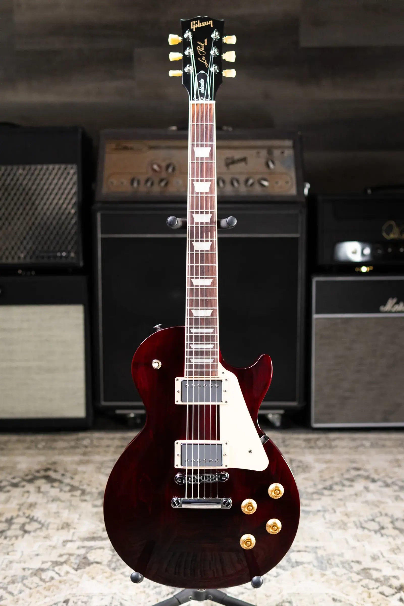 Gibson Les Paul Studio Electric Guitar - Wine Red with Gig Bag