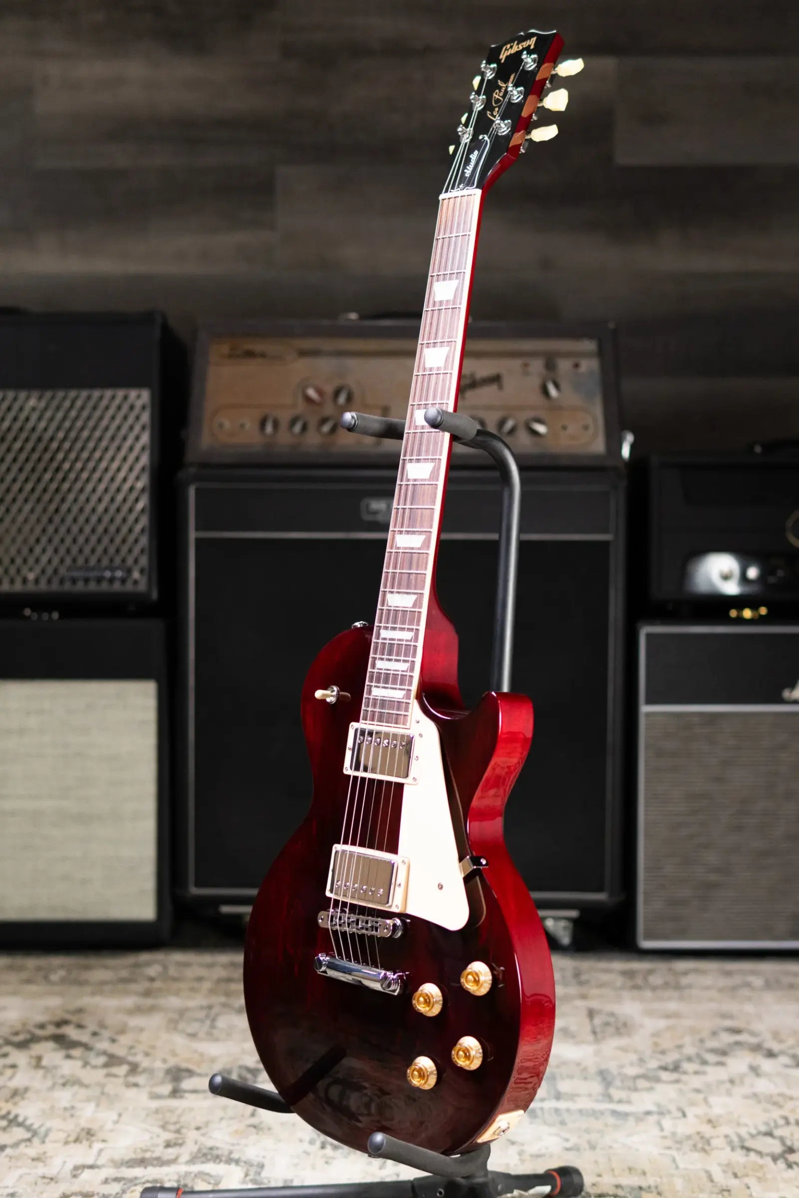 Gibson Les Paul Studio Electric Guitar - Wine Red with Gig Bag