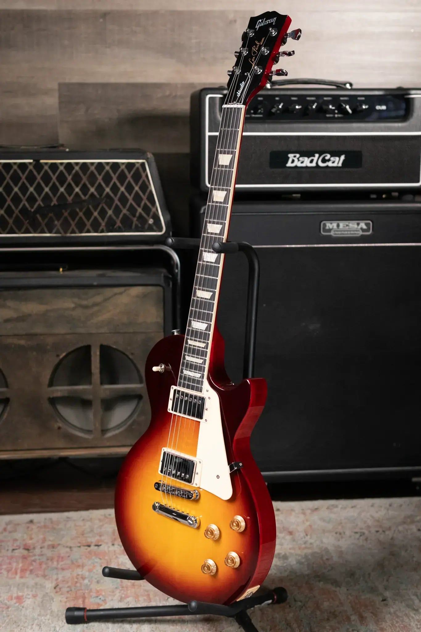 Gibson Les Paul Studio Session Electric Guitar - Bourbon Burst with Gig Bag