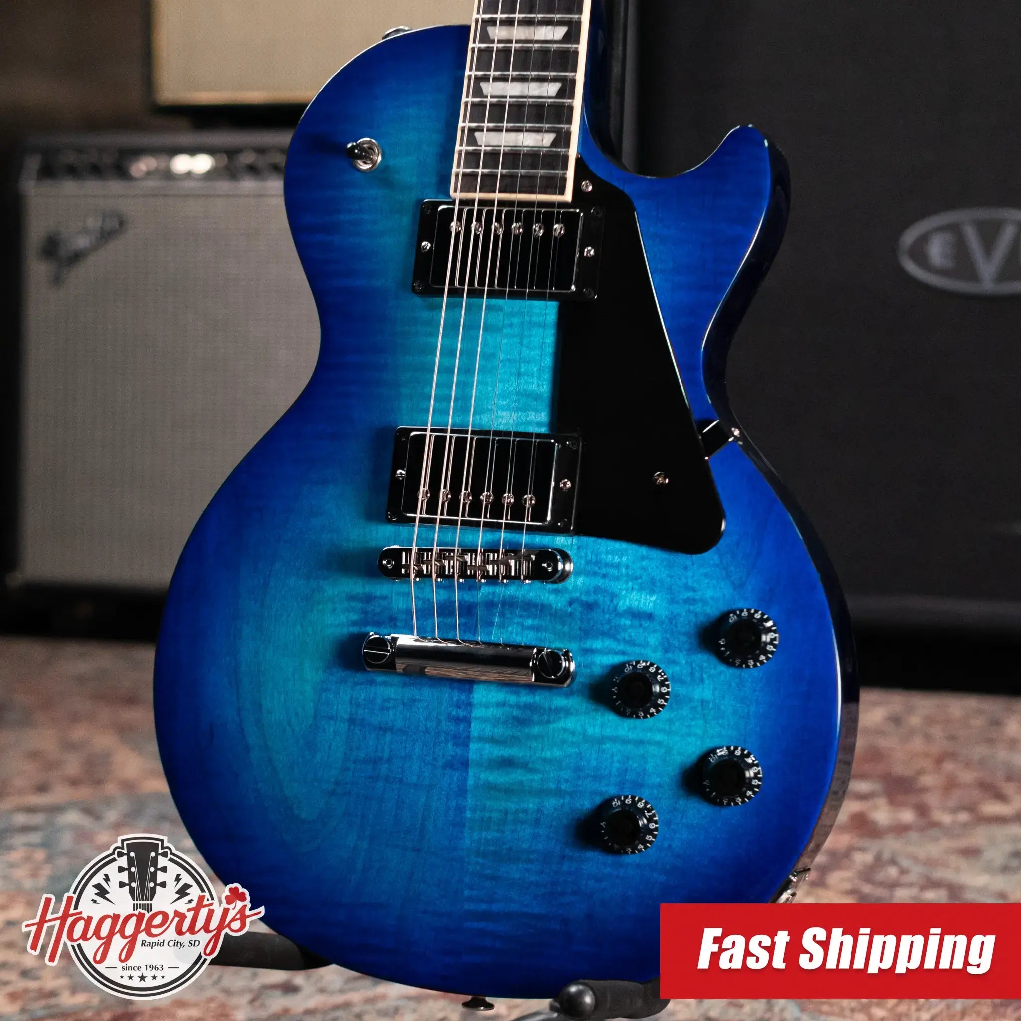 Gibson Les Paul Studio Session Electric Guitar - Cobalt Burst with Gig Bag