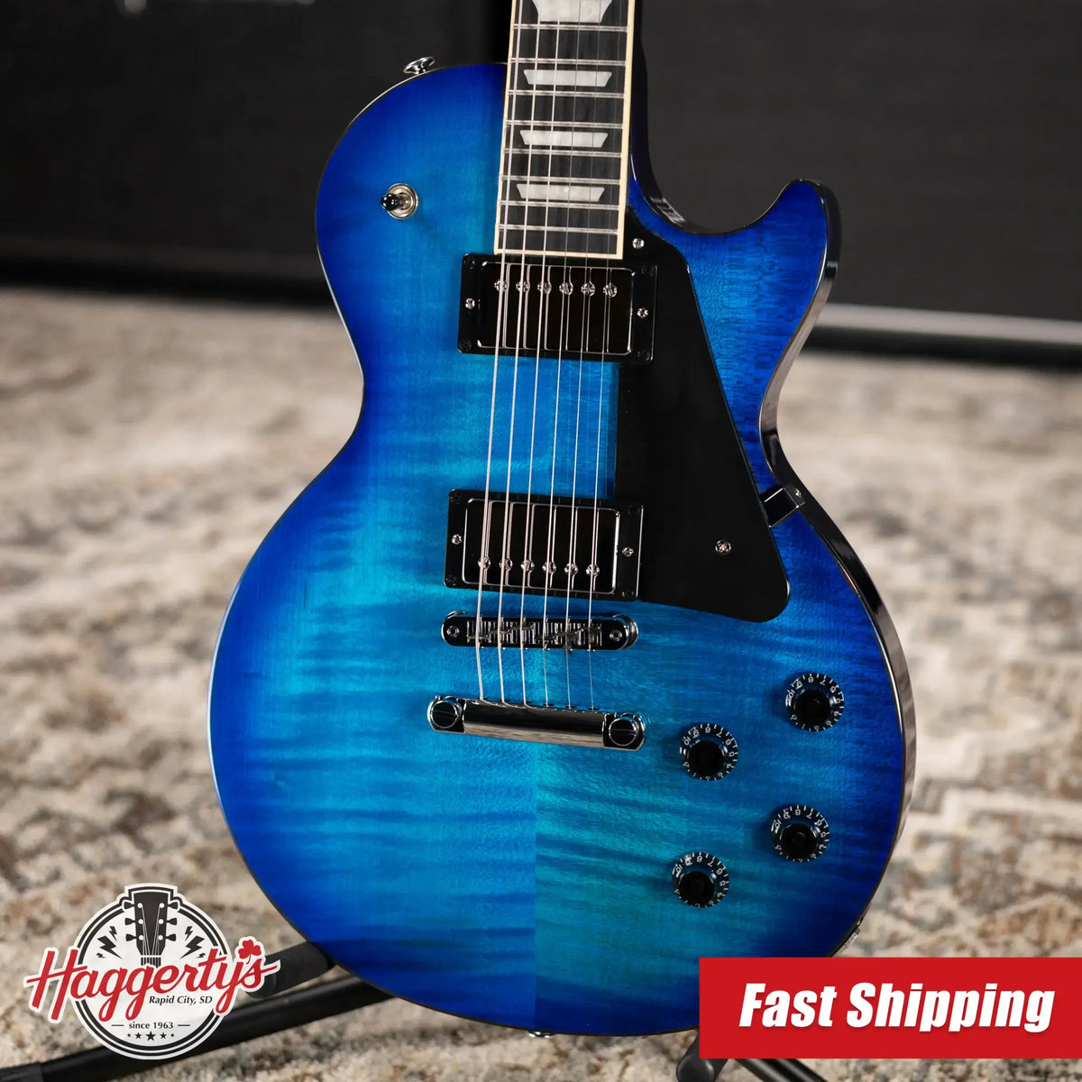 Gibson Les Paul Studio Session Electric Guitar - Cobalt Burst with Gig Bag