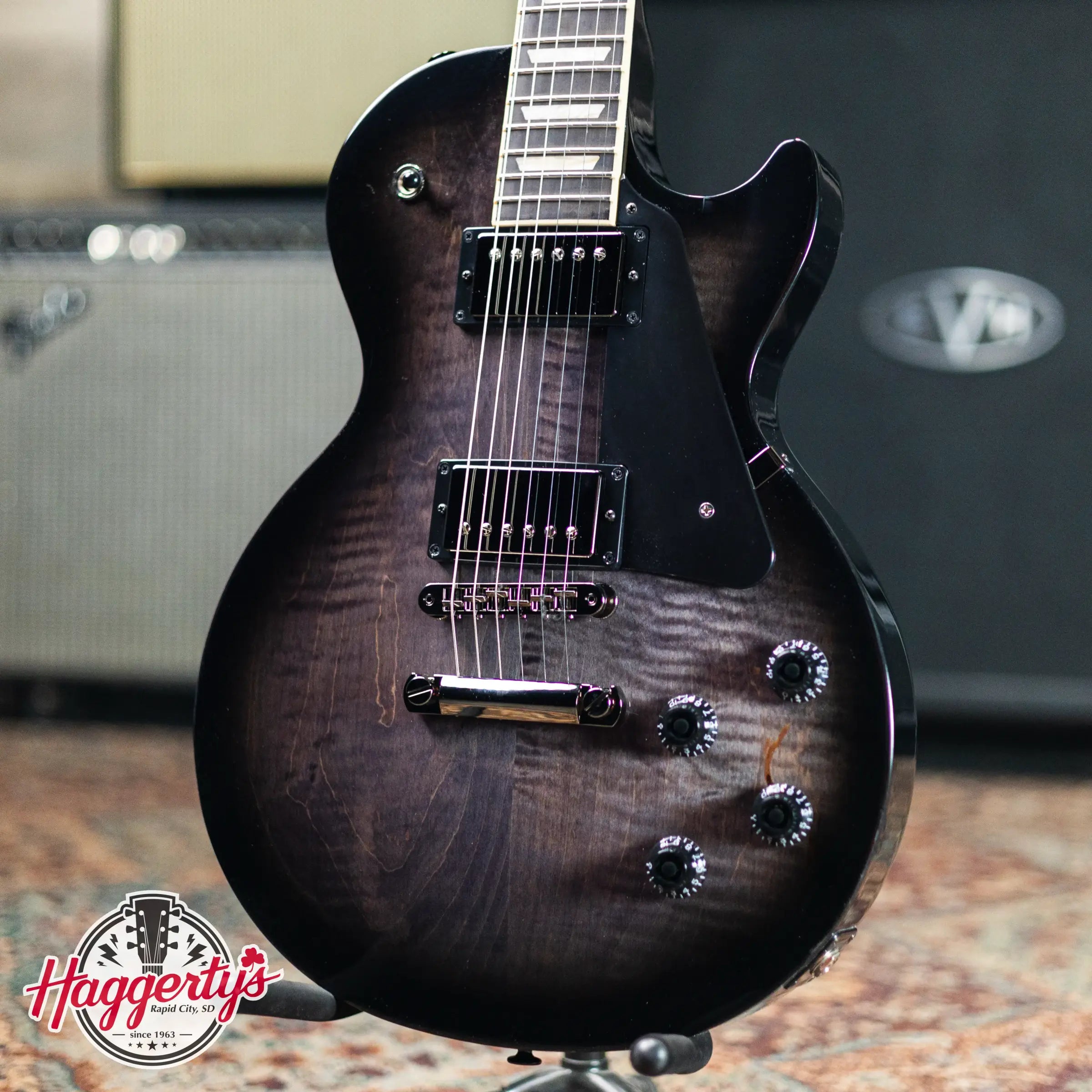 Gibson Les Paul Studio Session Electric Guitar - Translucent Ebony Burst with Gig Bag