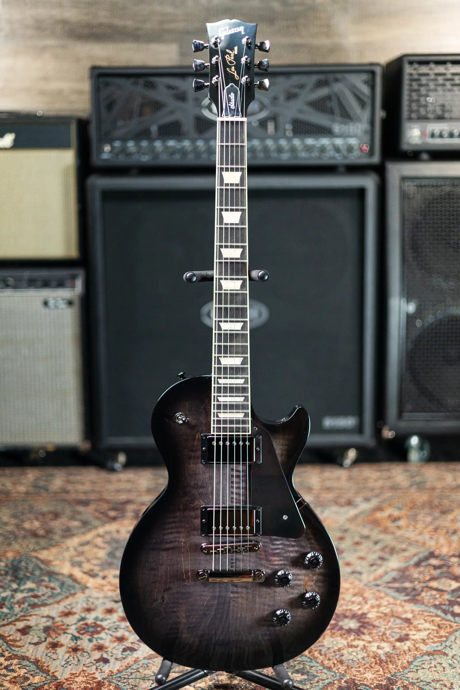 Gibson Les Paul Studio Session Electric Guitar - Translucent Ebony Burst with Gig Bag
