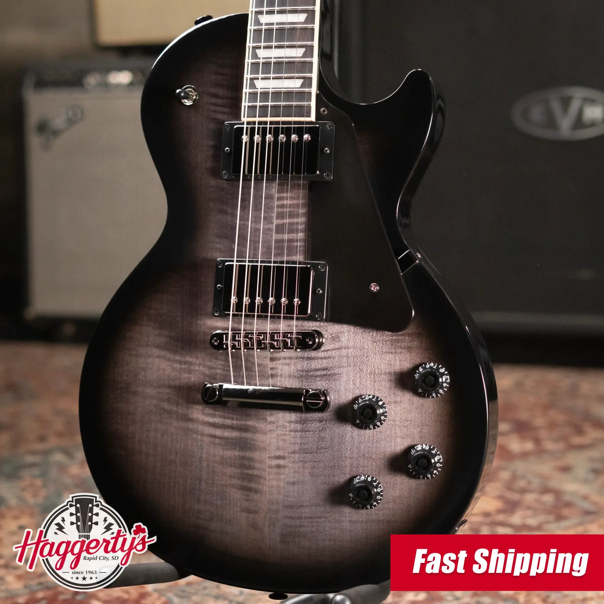 Gibson Les Paul Studio Session Electric Guitar - Translucent Ebony Burst with Gig Bag