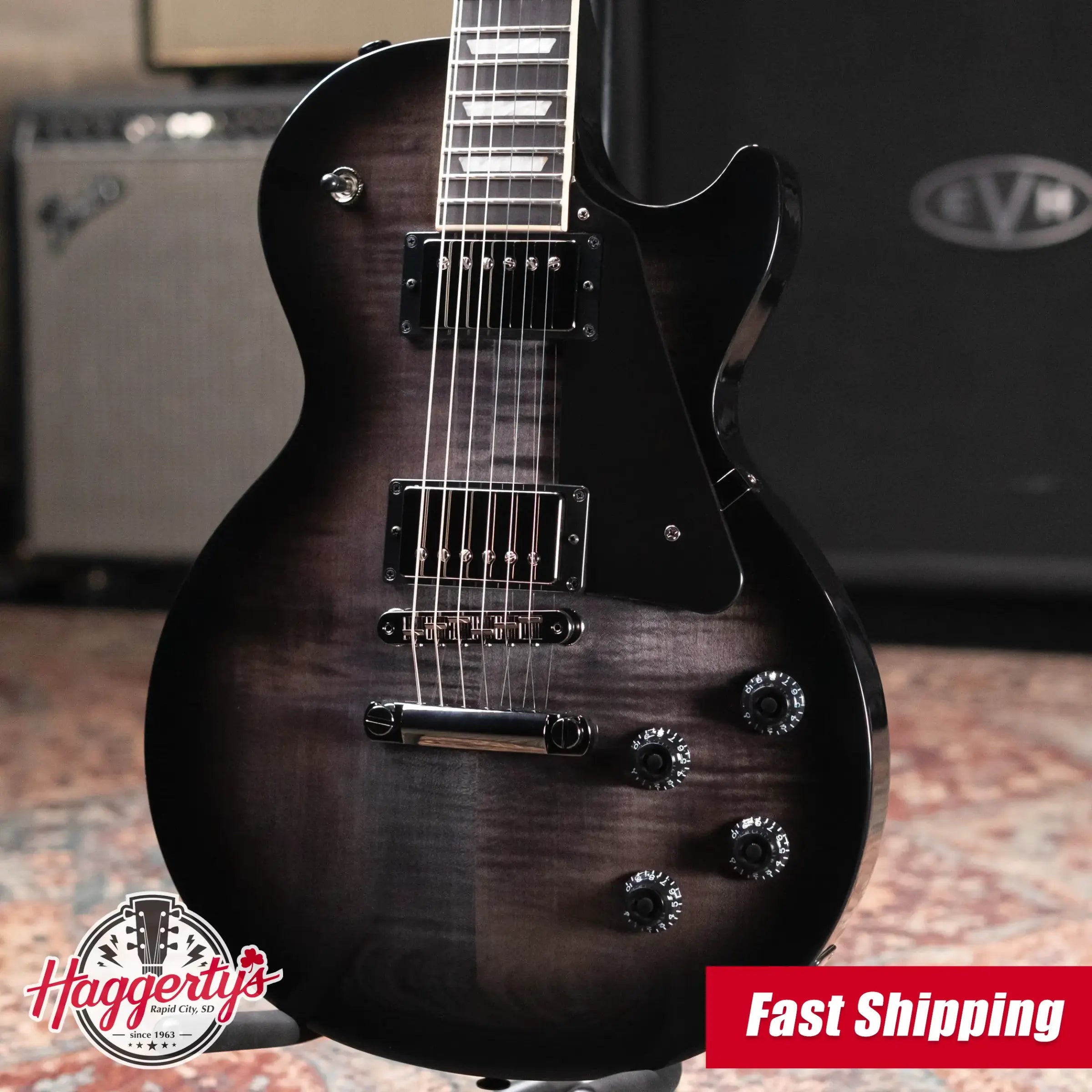Gibson Les Paul Studio Session Electric Guitar - Translucent Ebony Burst with Gig Bag