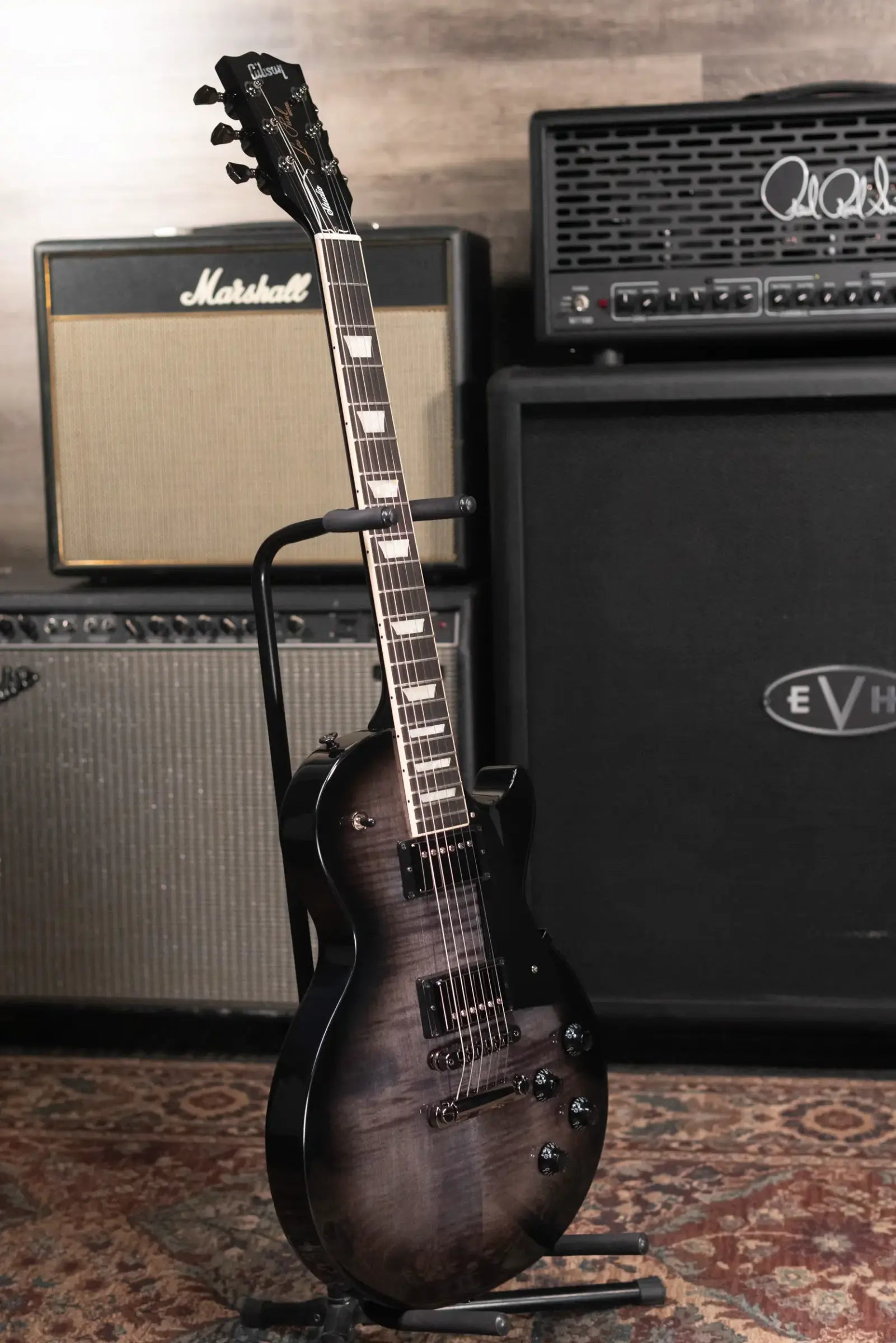 Gibson Les Paul Studio Session Electric Guitar - Translucent Ebony Burst with Gig Bag