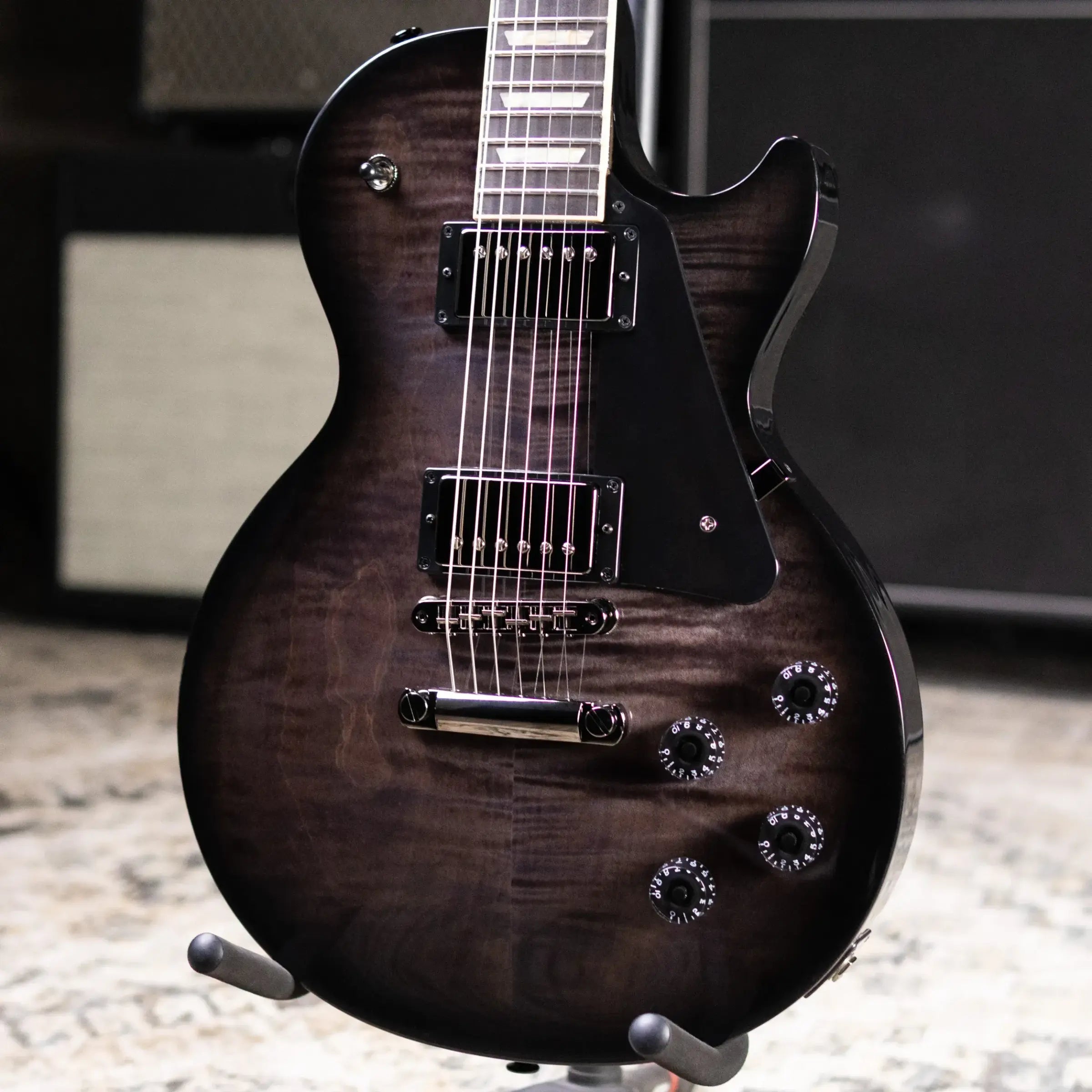 Gibson Les Paul Studio Session Electric Guitar - Translucent Ebony Burst with Gig Bag