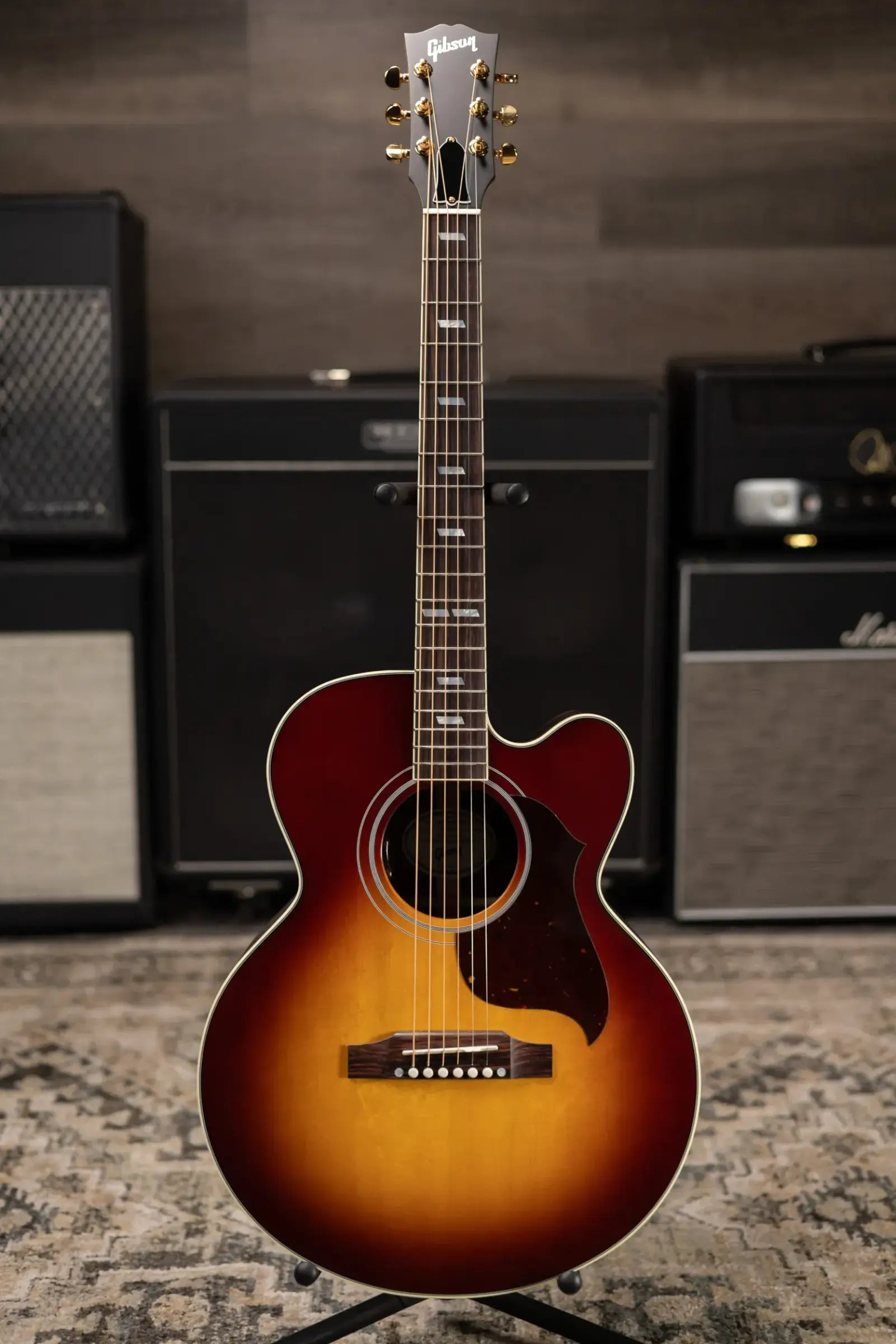 Gibson Parlor Rosewood EC Acoustic/Electric Guitar - Rosewood Burst with Hardshell Case