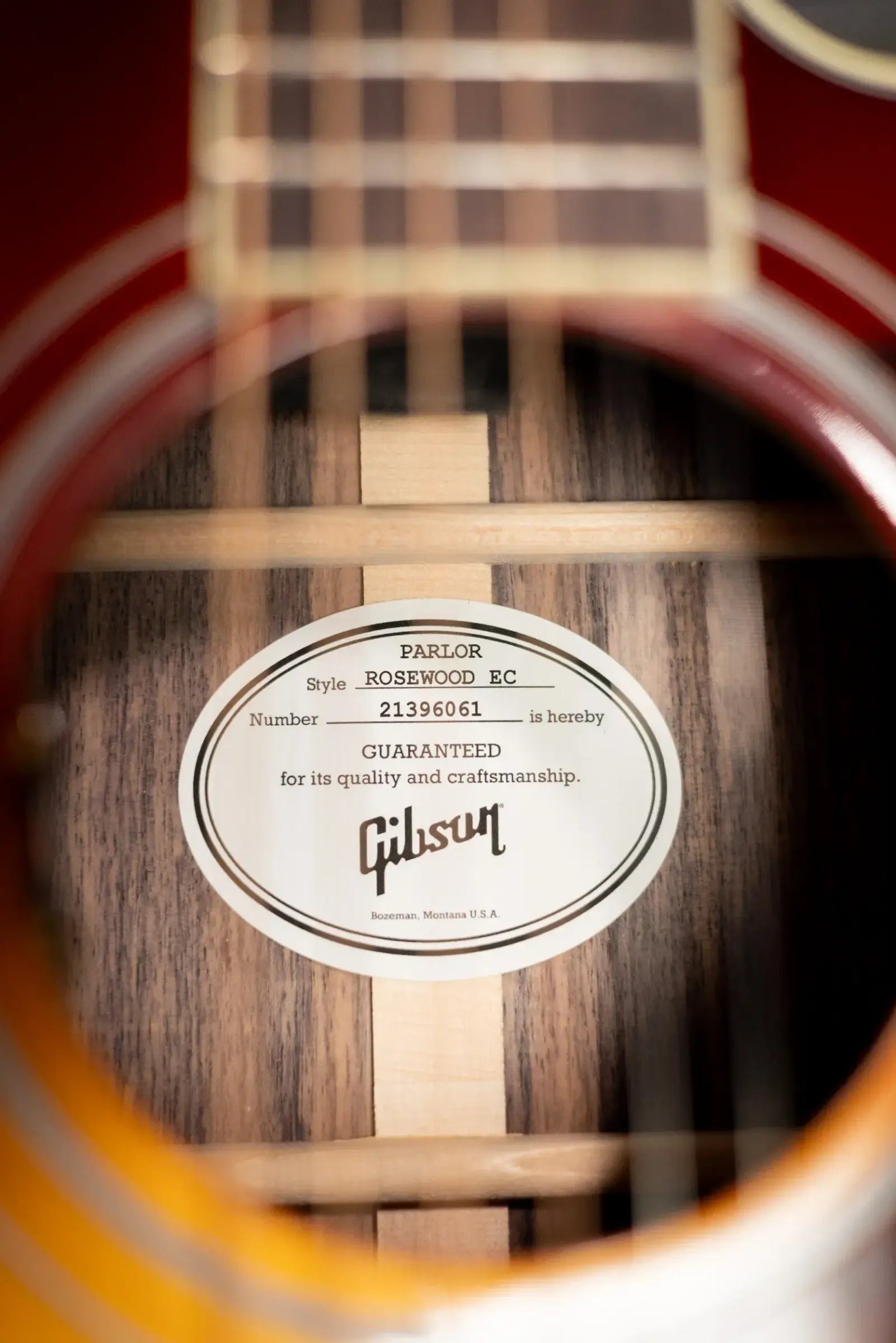 Gibson Parlor Rosewood EC Acoustic/Electric Guitar - Rosewood Burst with Hardshell Case