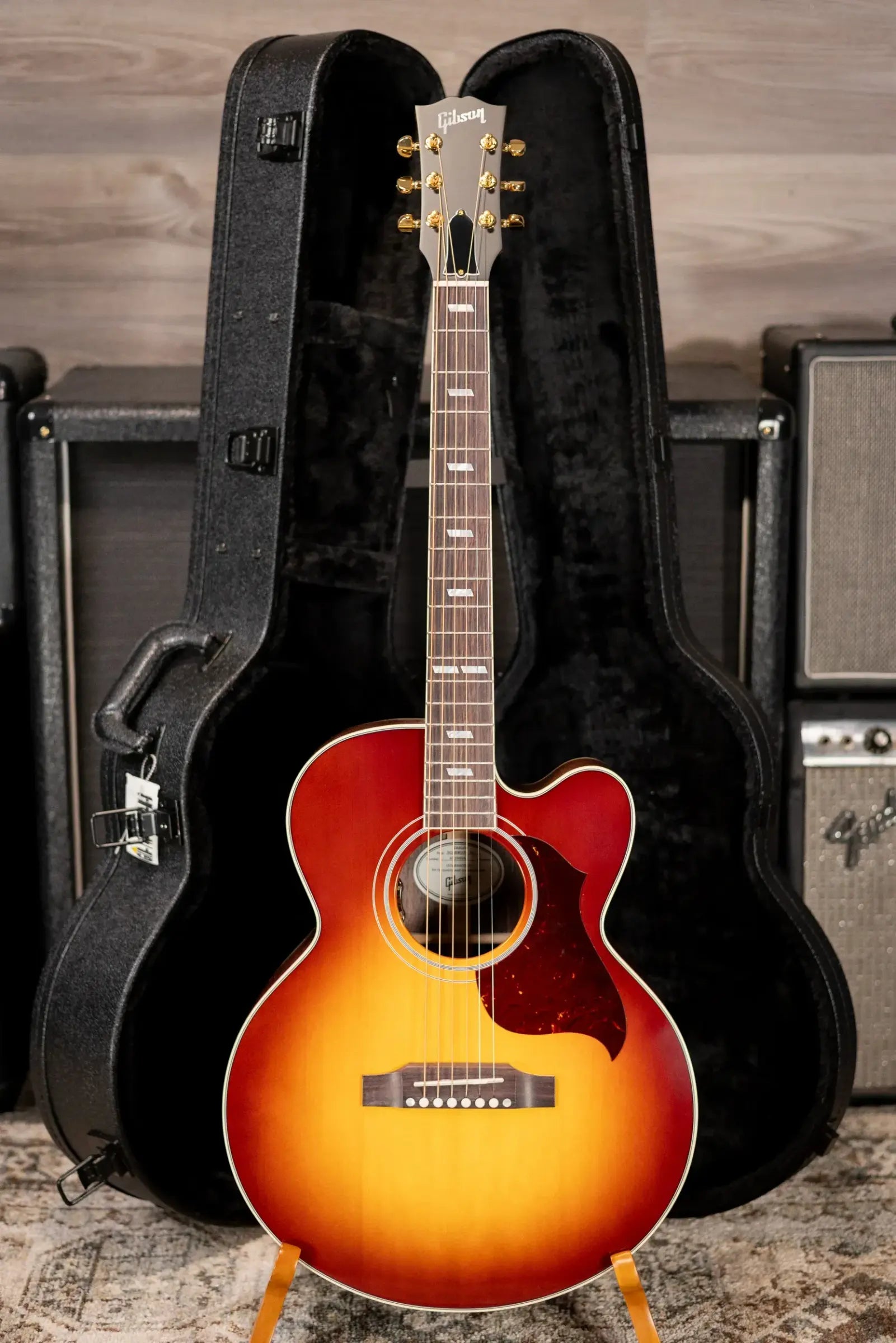Gibson Parlor Rosewood EC Acoustic/Electric Guitar - Rosewood Burst with Hardshell Case