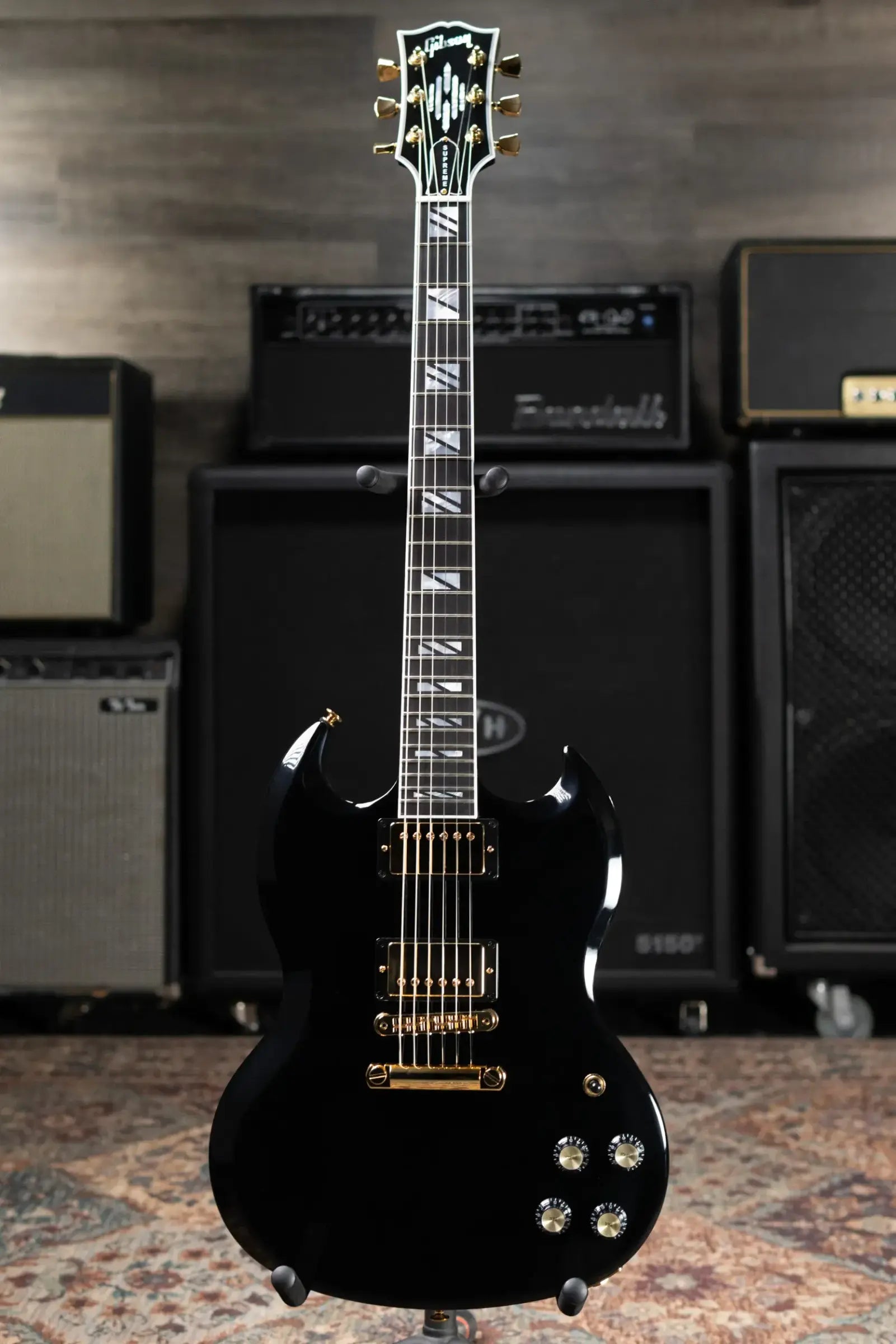 Gibson SG Modern Supreme Electric Guitar - Ebony with Hardshell Case